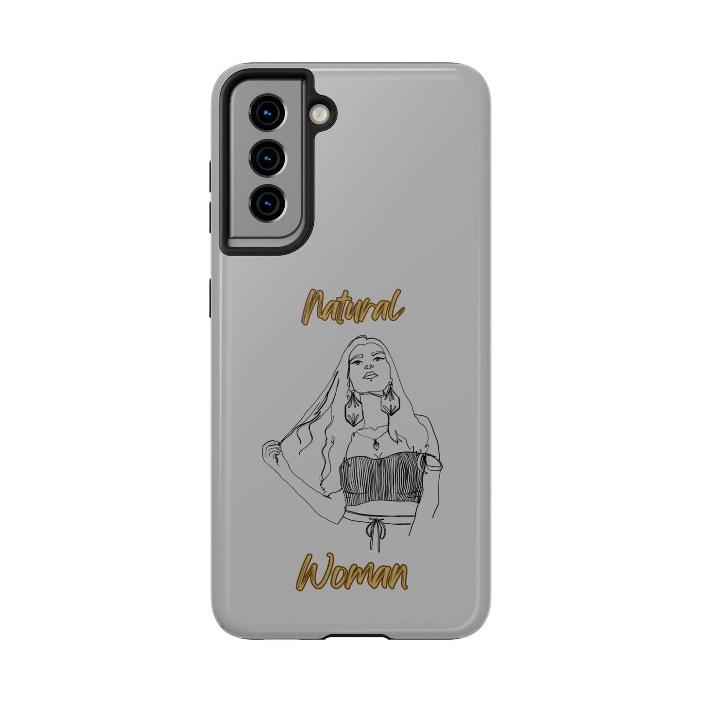 Natural Woman Thinking (BL)Tough Phone Cases LIGHT GREY