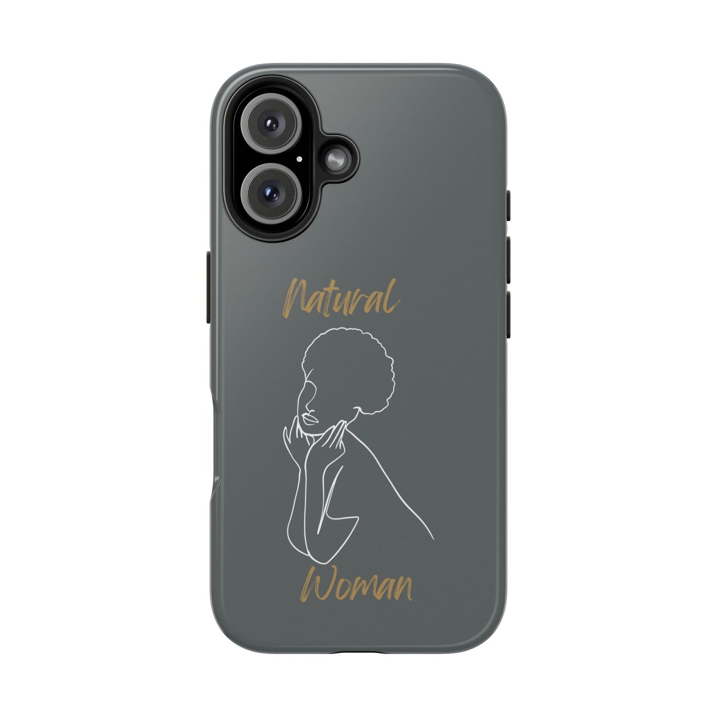 Natural Woman Cute Afro(WL)Tough Phone Cases DARK GREY