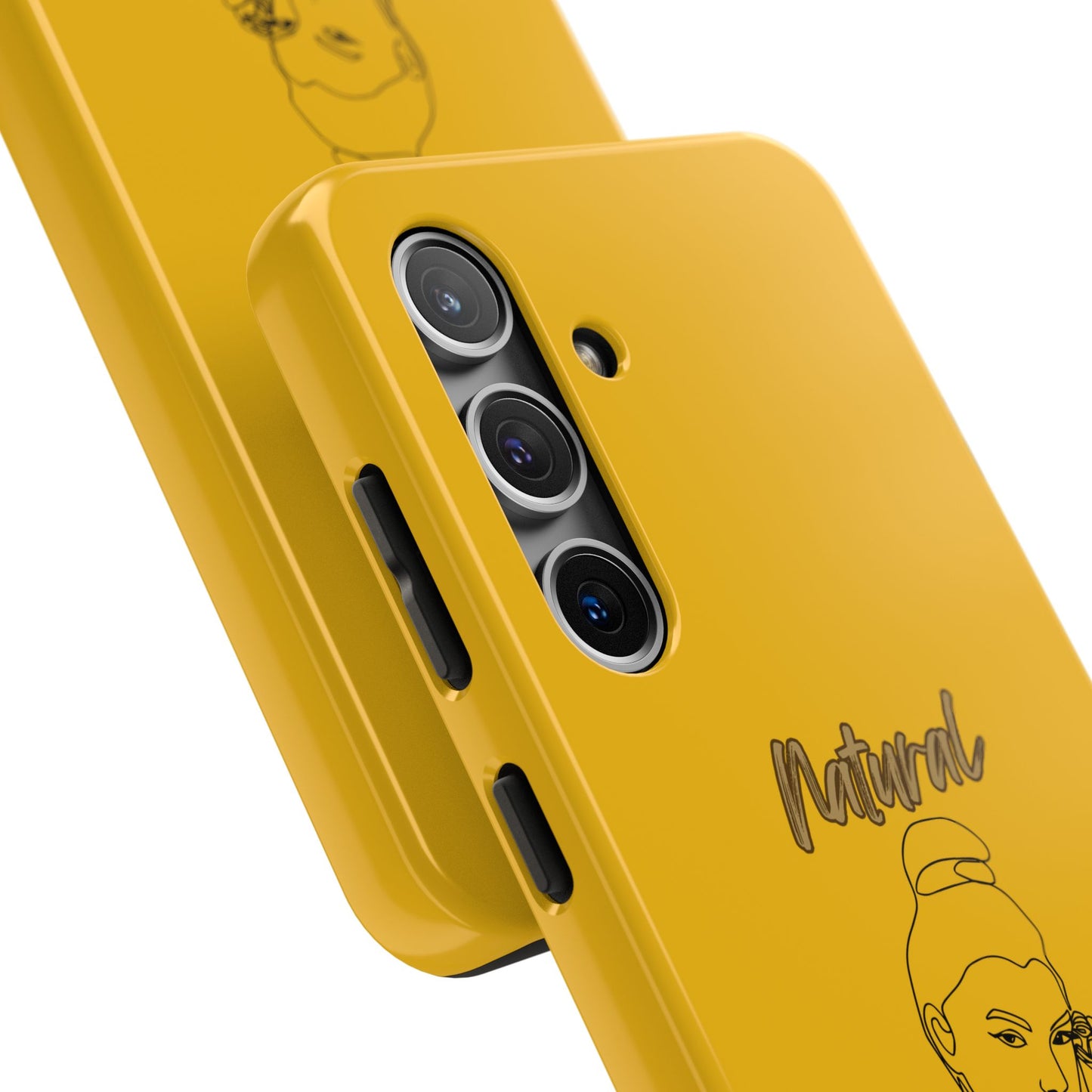 Natural Woman Sassy Bun (BL) Tough Phone Cases YELLOW