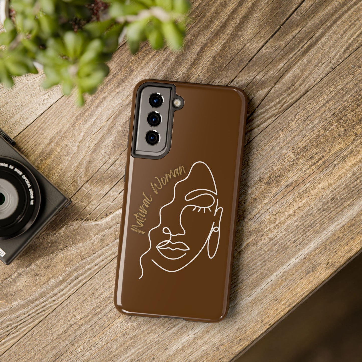 Natural Woman Half Face (WL)Tough Phone Case BROWN