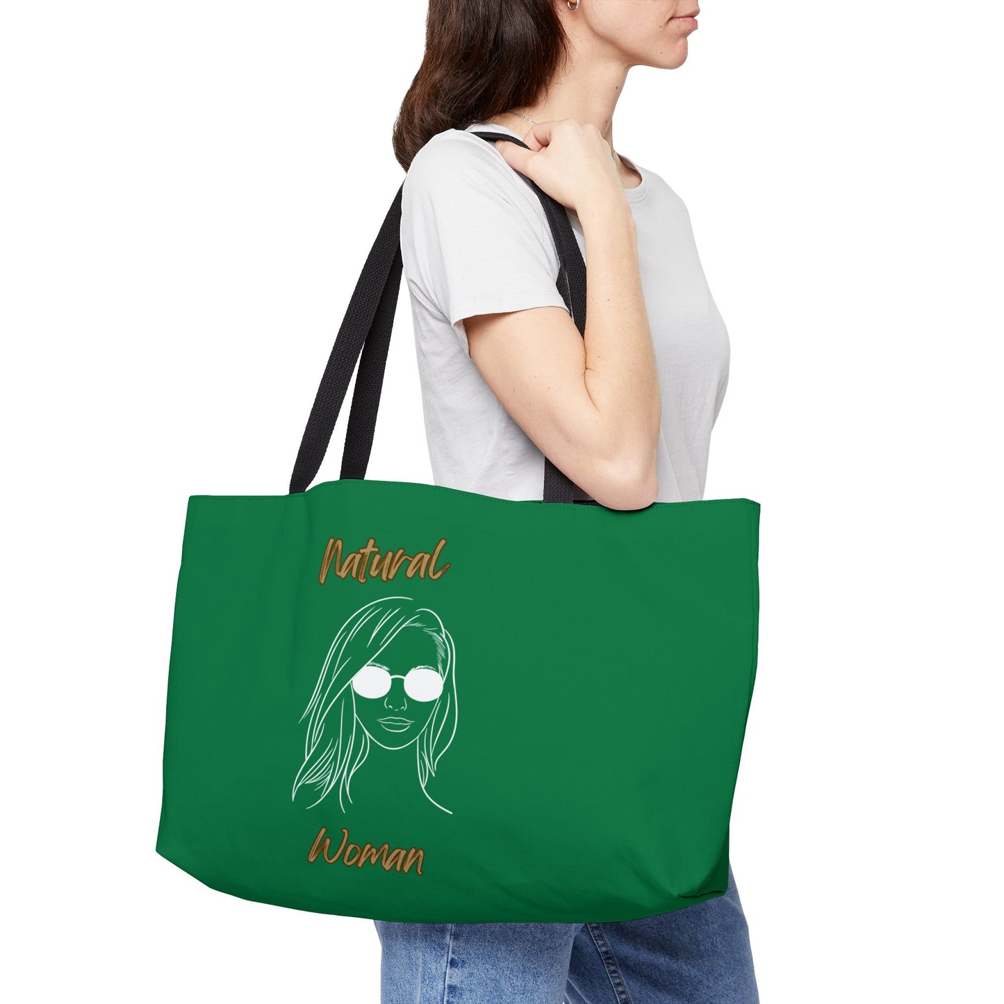 Natural Woman Shades (WL) Weekender Tote Bag DARK GREEN