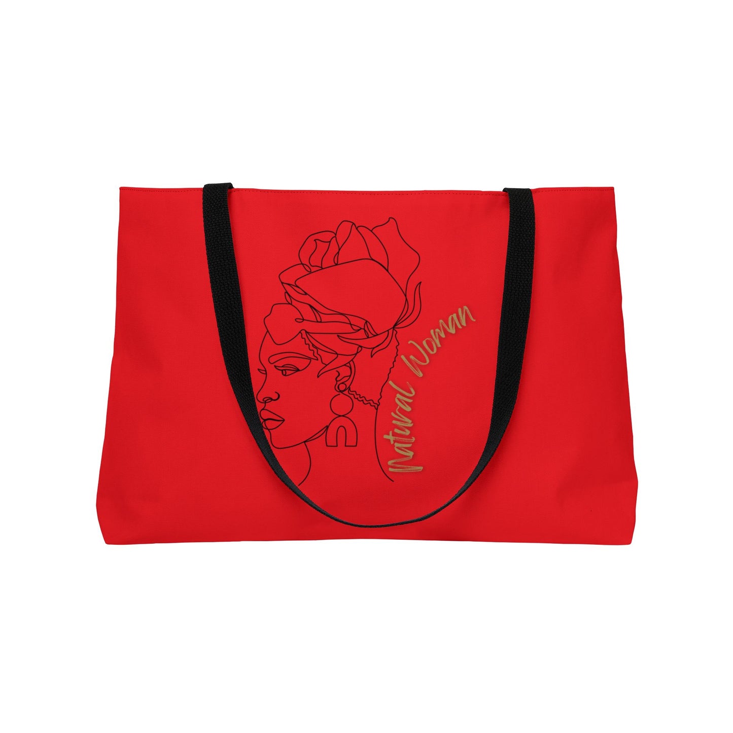 Natural Woman Flower Wrap (BL) Weekender Tote Bag RED