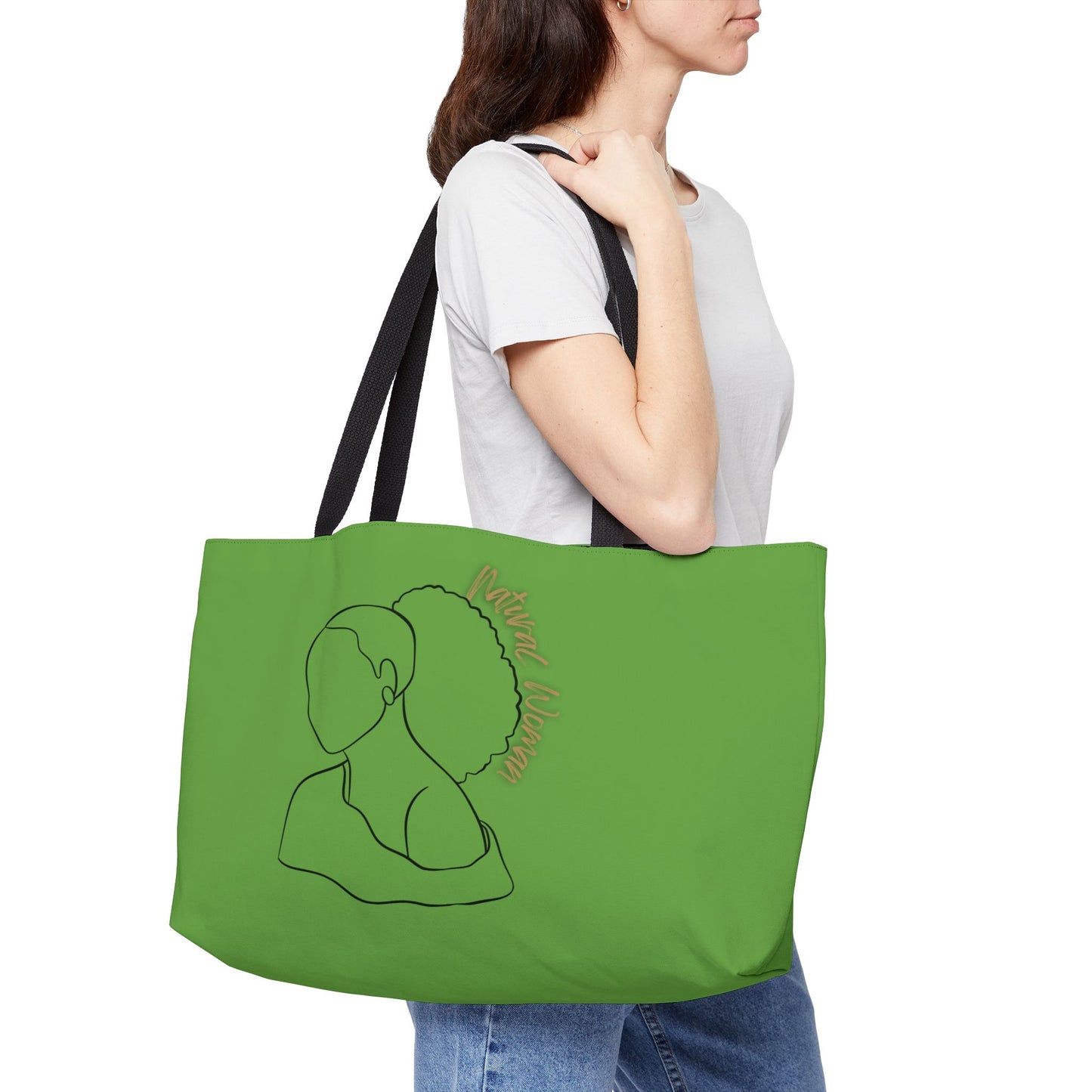 Natural Woman Behind Head (BL) Weekender Tote Bag GREEN