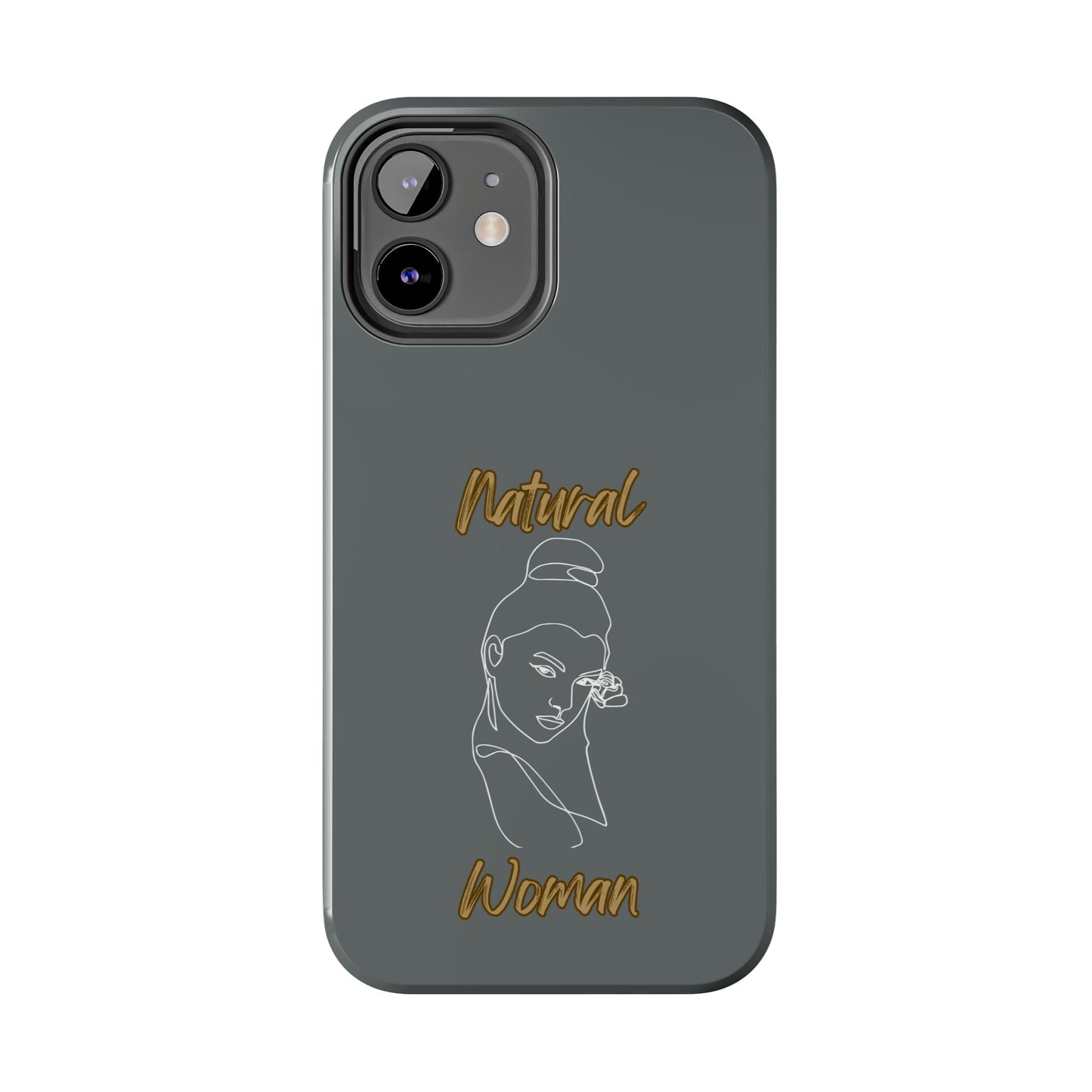 Natural Woman Sassy Bun (WL) Tough Phone Cases DARK GREY