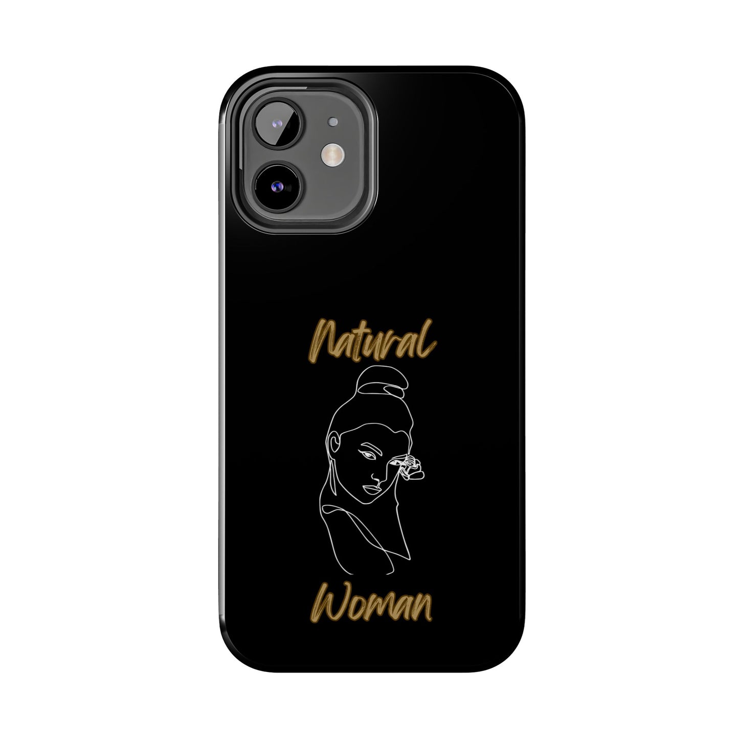 Natural Woman Sassy Bun (WL) Tough Phone Cases BLACK
