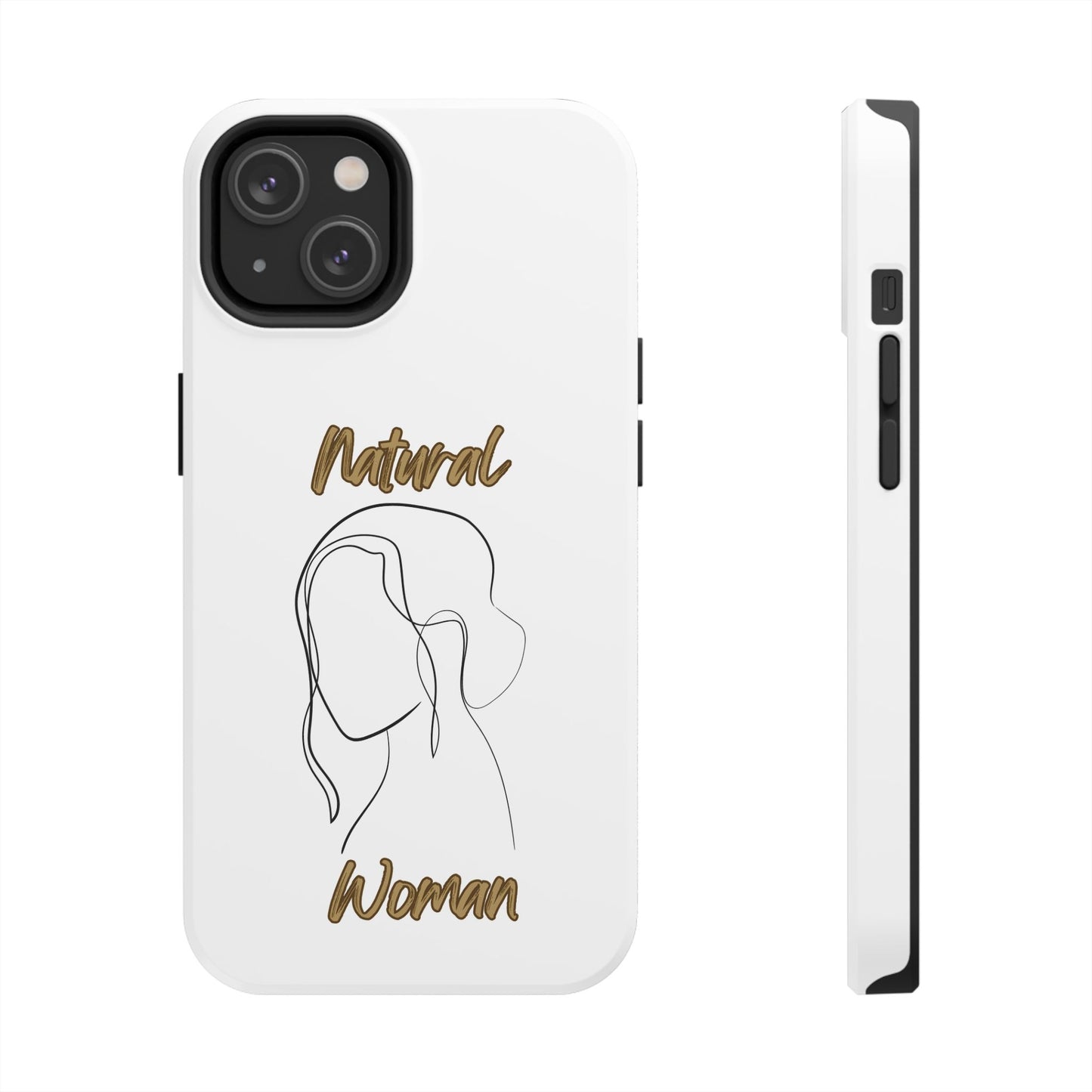 Natural Woman Hanging Hair (BL) Tough Phone Cases WHITE