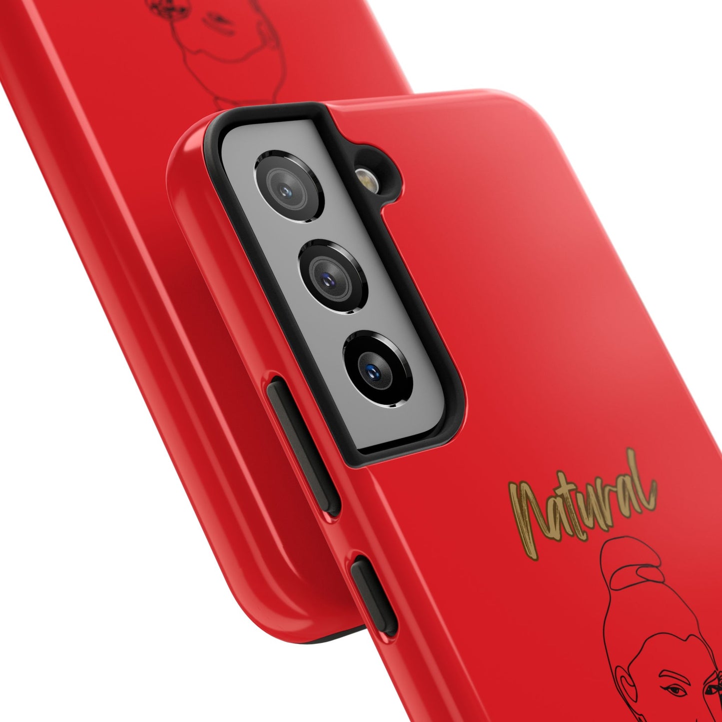 Natural Woman Sassy Bun (BL) Tough Phone Cases RED