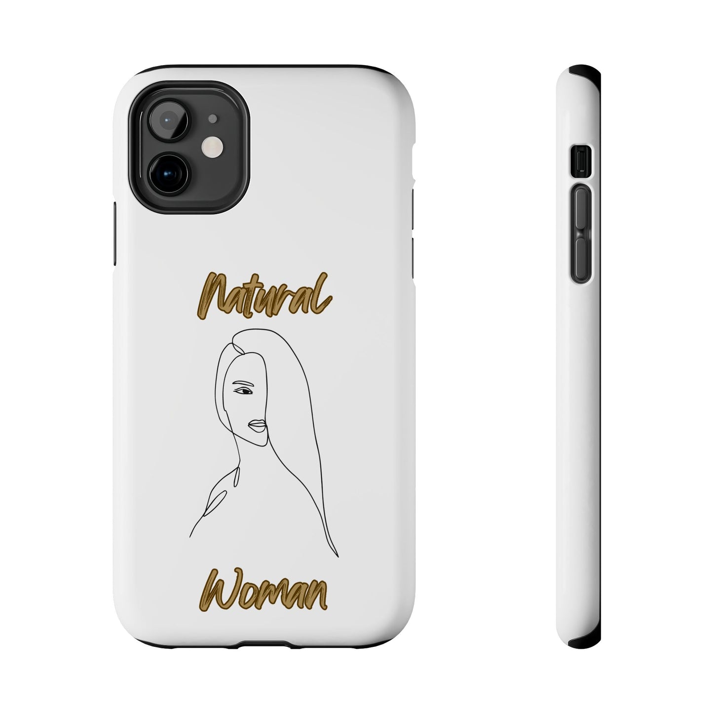Natural Woman Covered Eye (BL)Tough Phone Cases WHITE