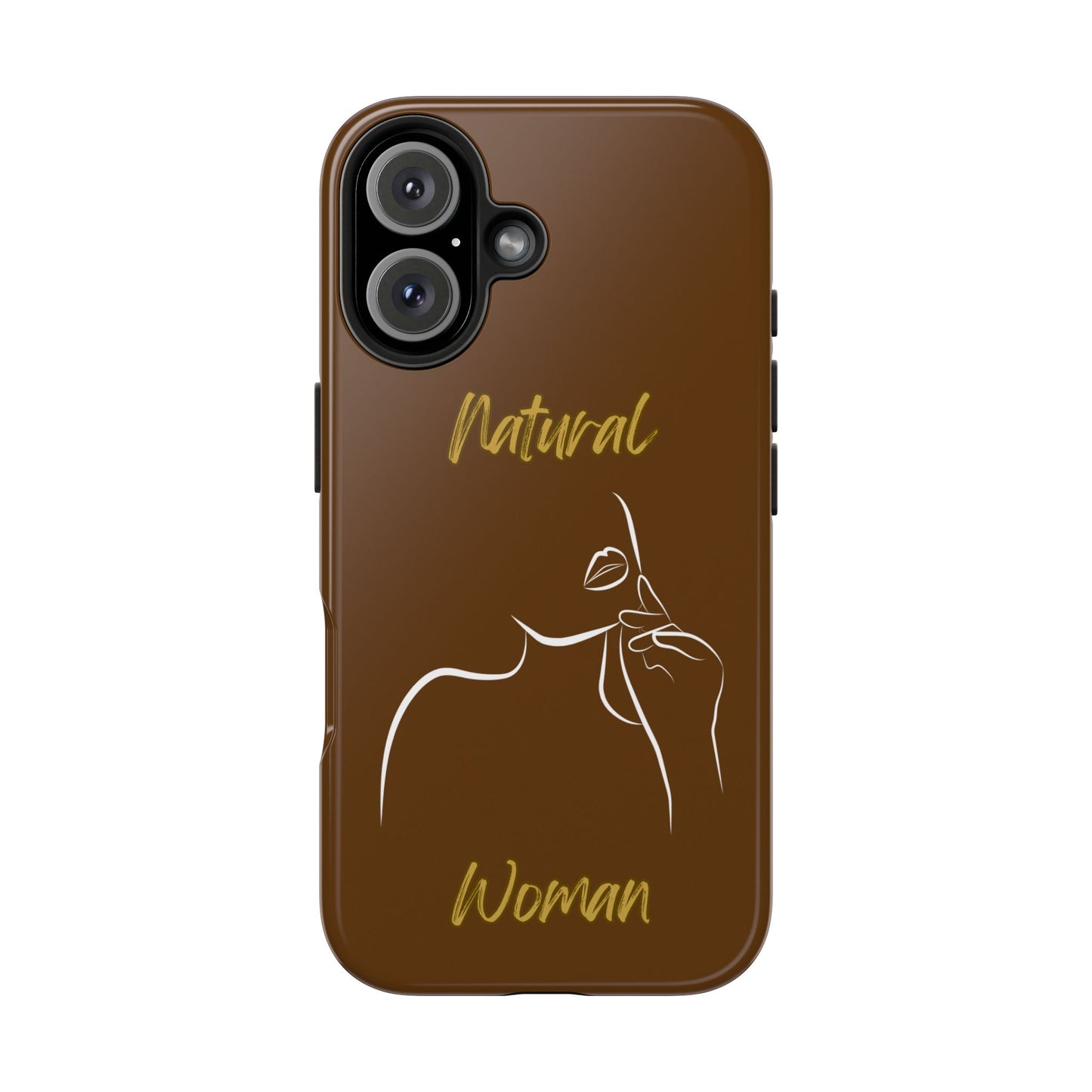 Natural Woman Chin Up (WL)Tough Phone Cases BROWN