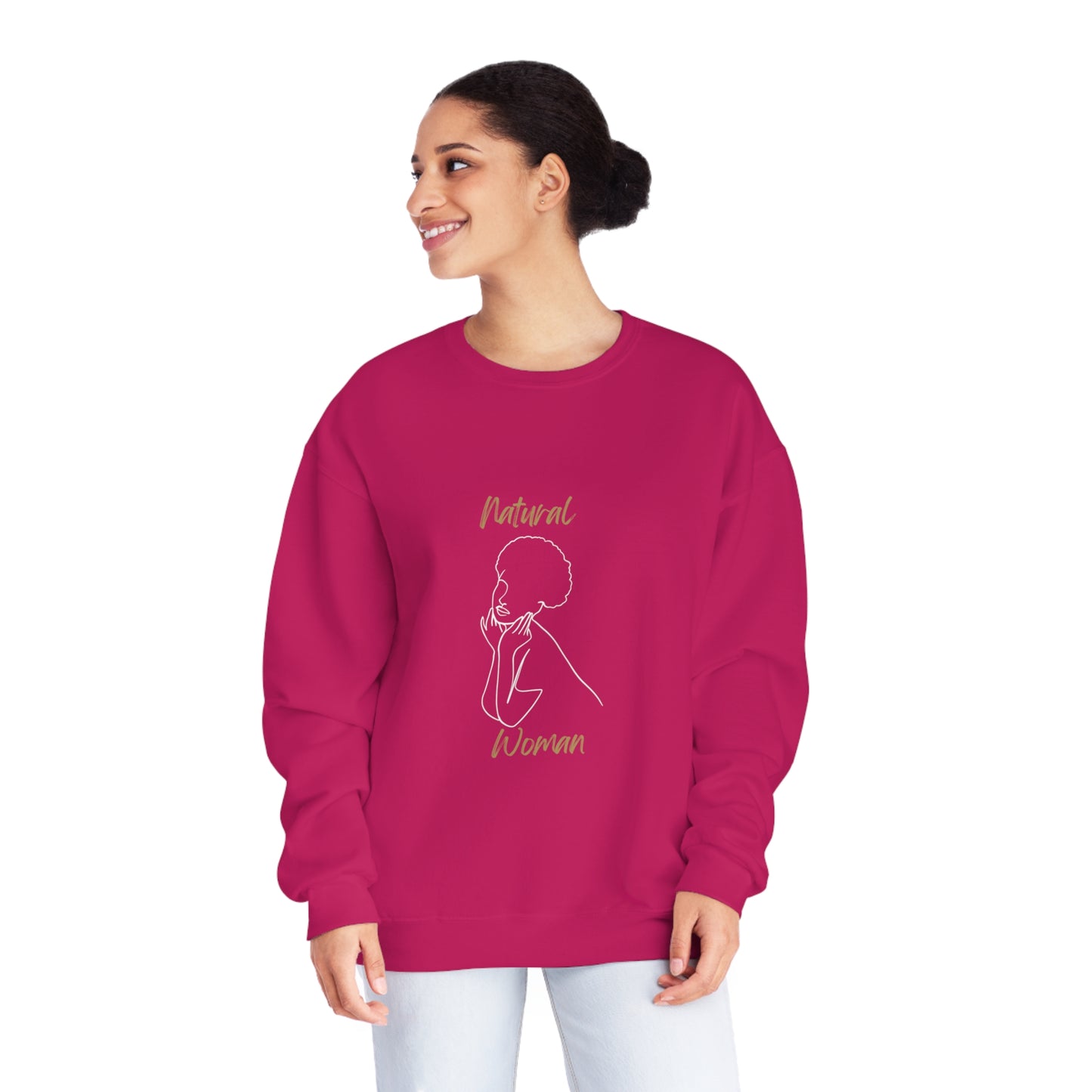 Natural Woman Cute Afro (WL) Crewneck Sweatshirt