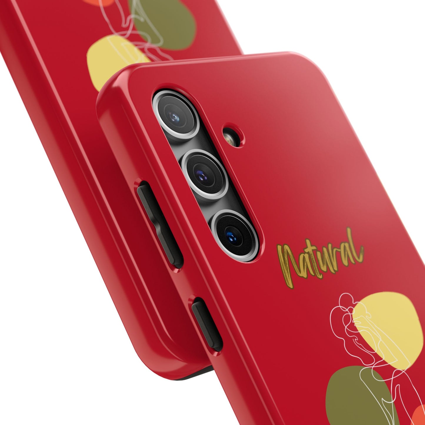 Natural Woman Colorful Pose (WL)Tough Phone Cases DARK RED