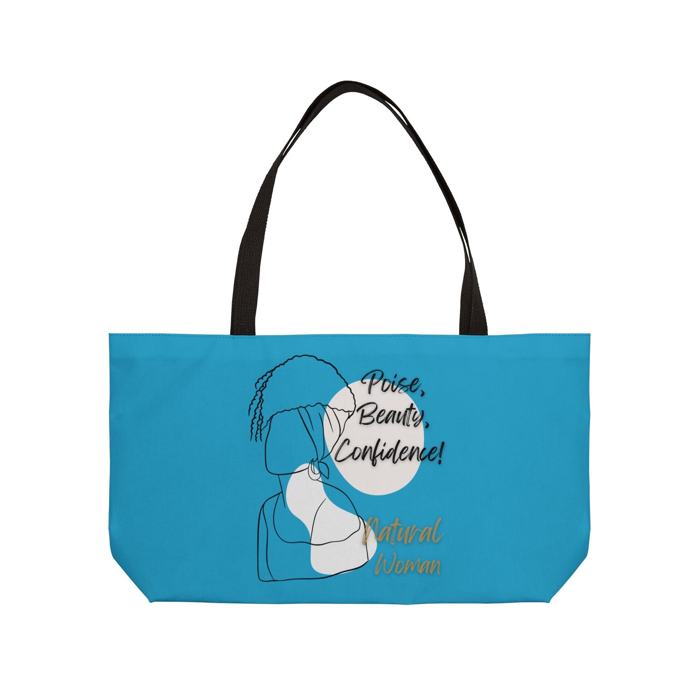 Natural Woman Puff (BL) Weekender Tote Bag TURQUOISE