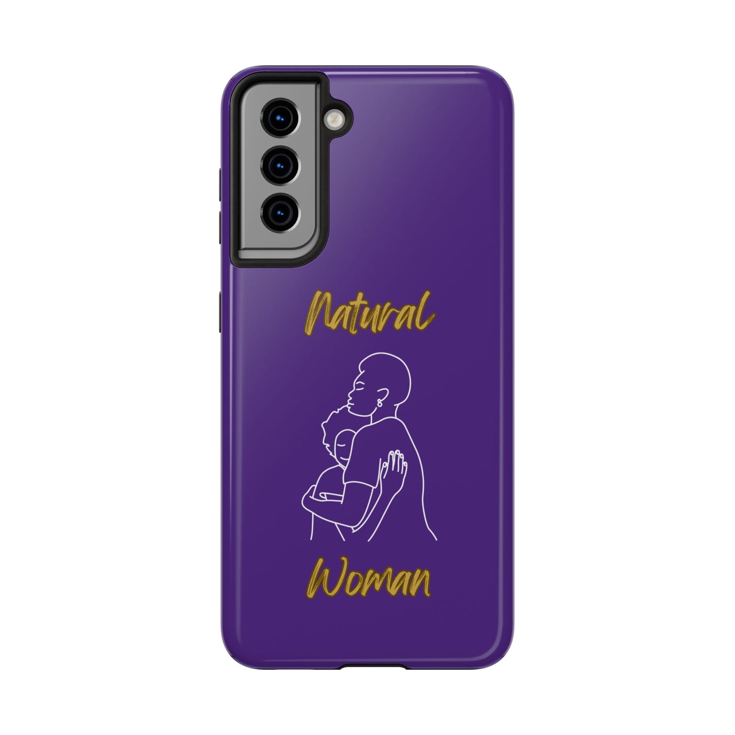 Natural Woman Safe With Momma (WL) Tough Phone Cases PURPLE