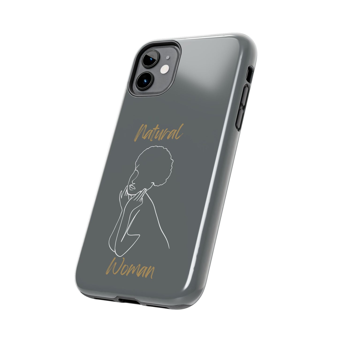 Natural Woman Cute Afro(WL)Tough Phone Cases DARK GREY