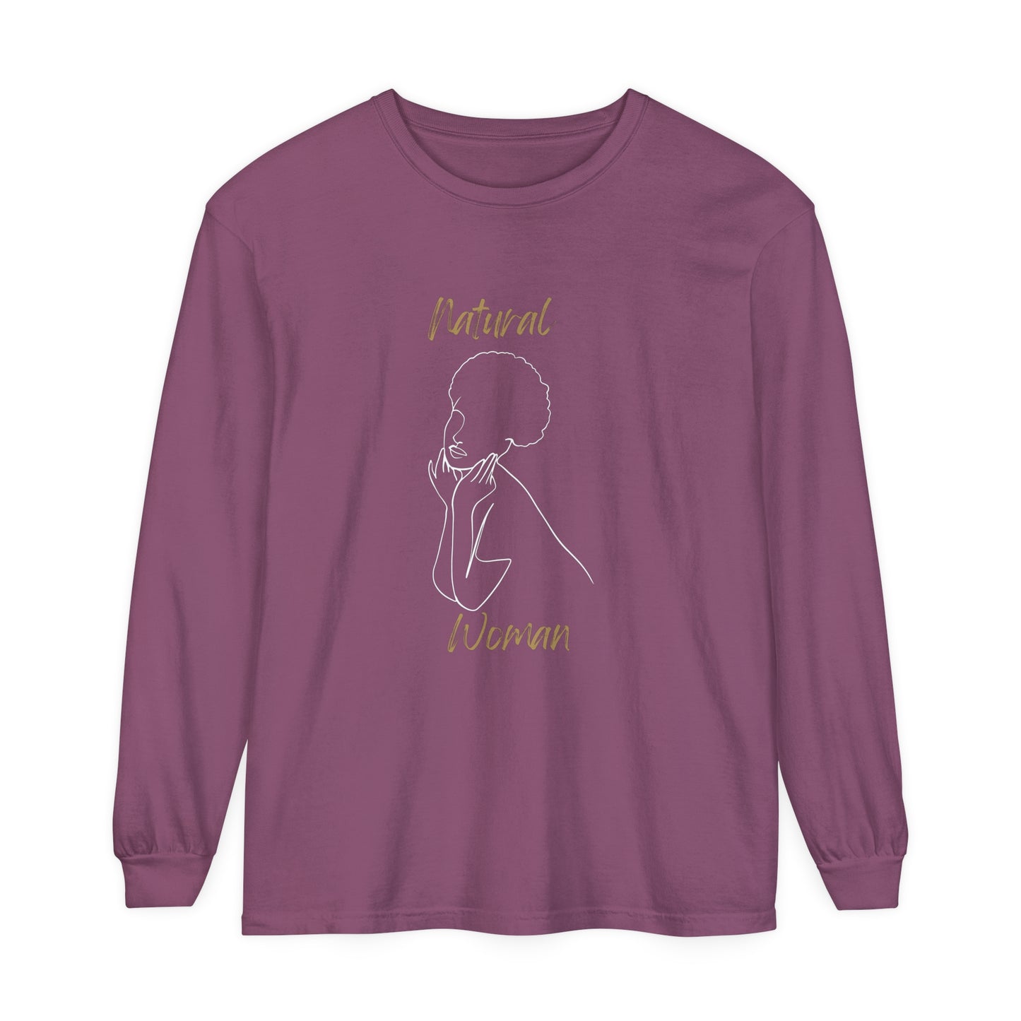 Natural Woman Cute Afro (WL) Long Sleeve T-Shirt