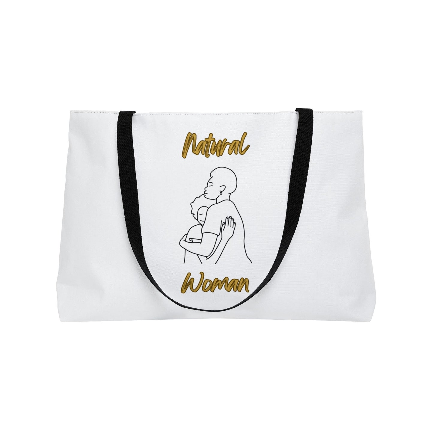 Natural Woman Safe With Momma (BL) Weekender Tote Bag WHITE