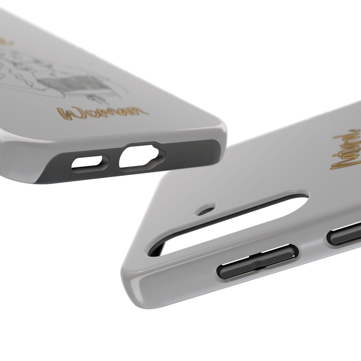 Natural Woman Thinking (BL)Tough Phone Cases LIGHT GREY