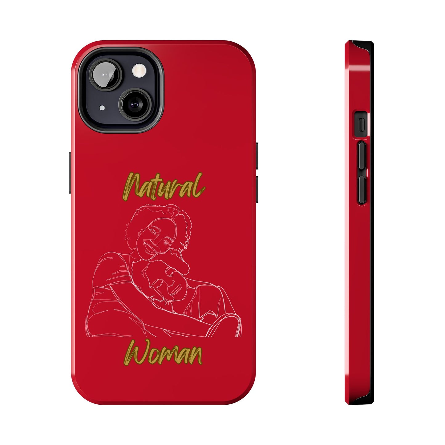 Natural Woman Loving Embrace (WL)Tough Phone Cases DARK RED