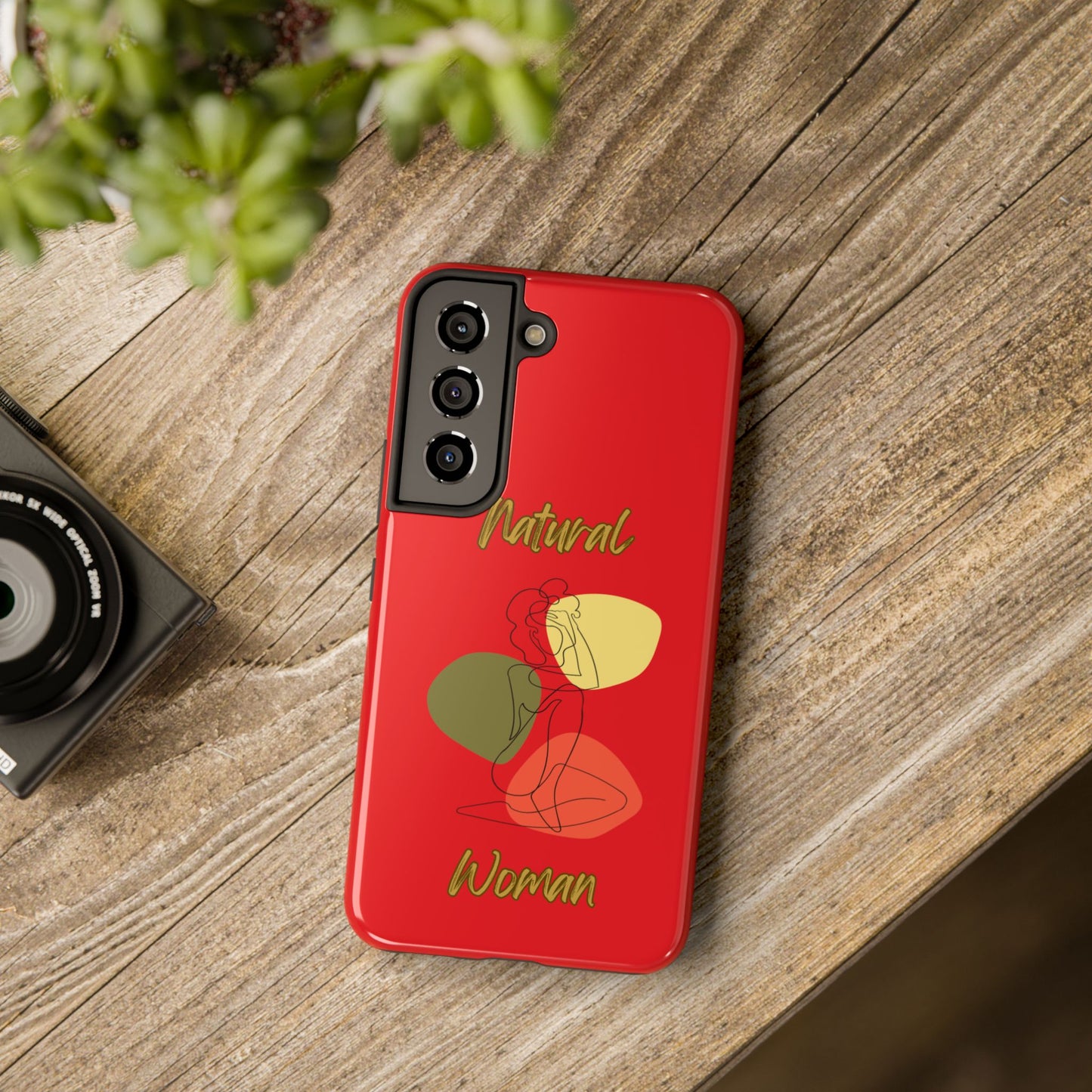 Natural Woman Colorful Pose (BL)Tough Phone Cases RED
