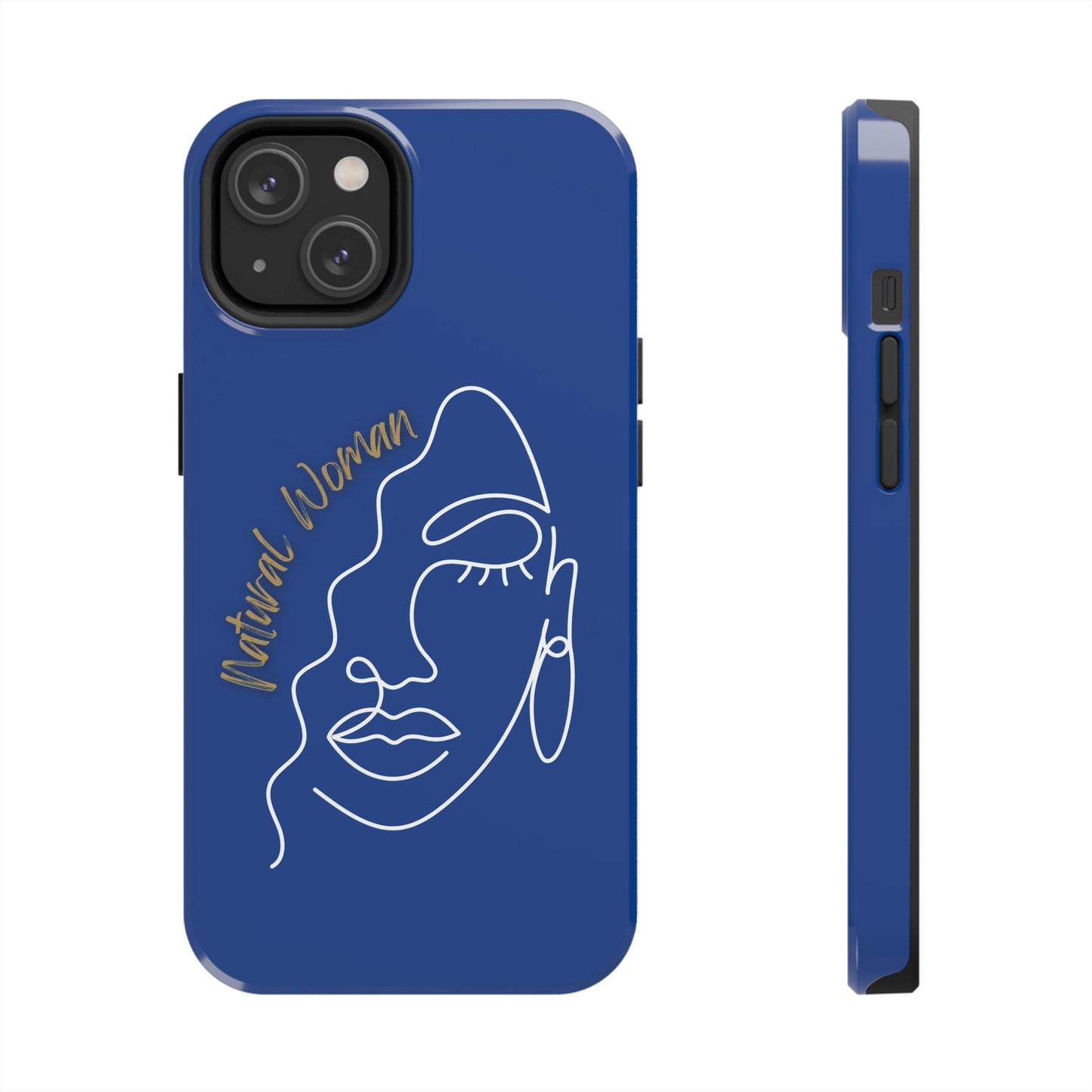 Natural Woman Half Face (WL)Tough Phone Case DARK BLUE