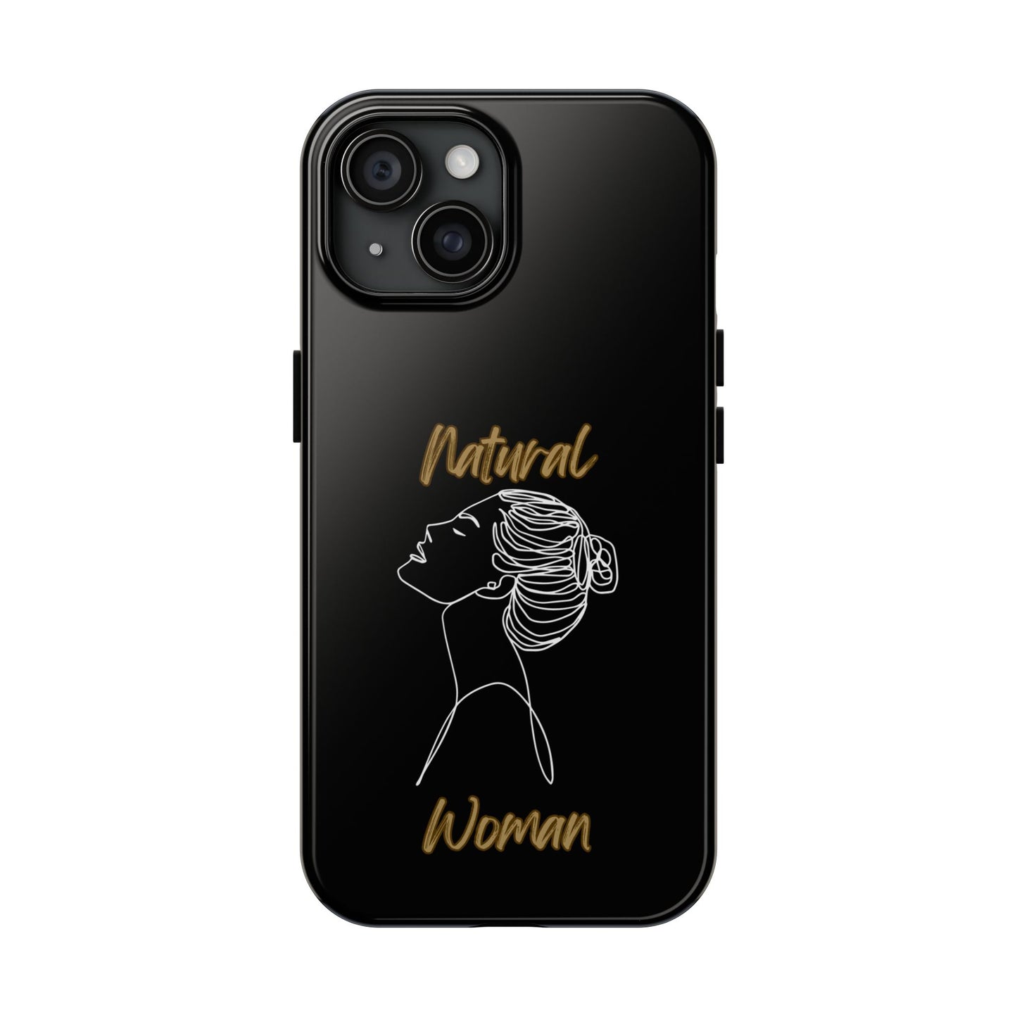 Natural Woman Wet Bun (WL) Tough Phone Cases BLACK