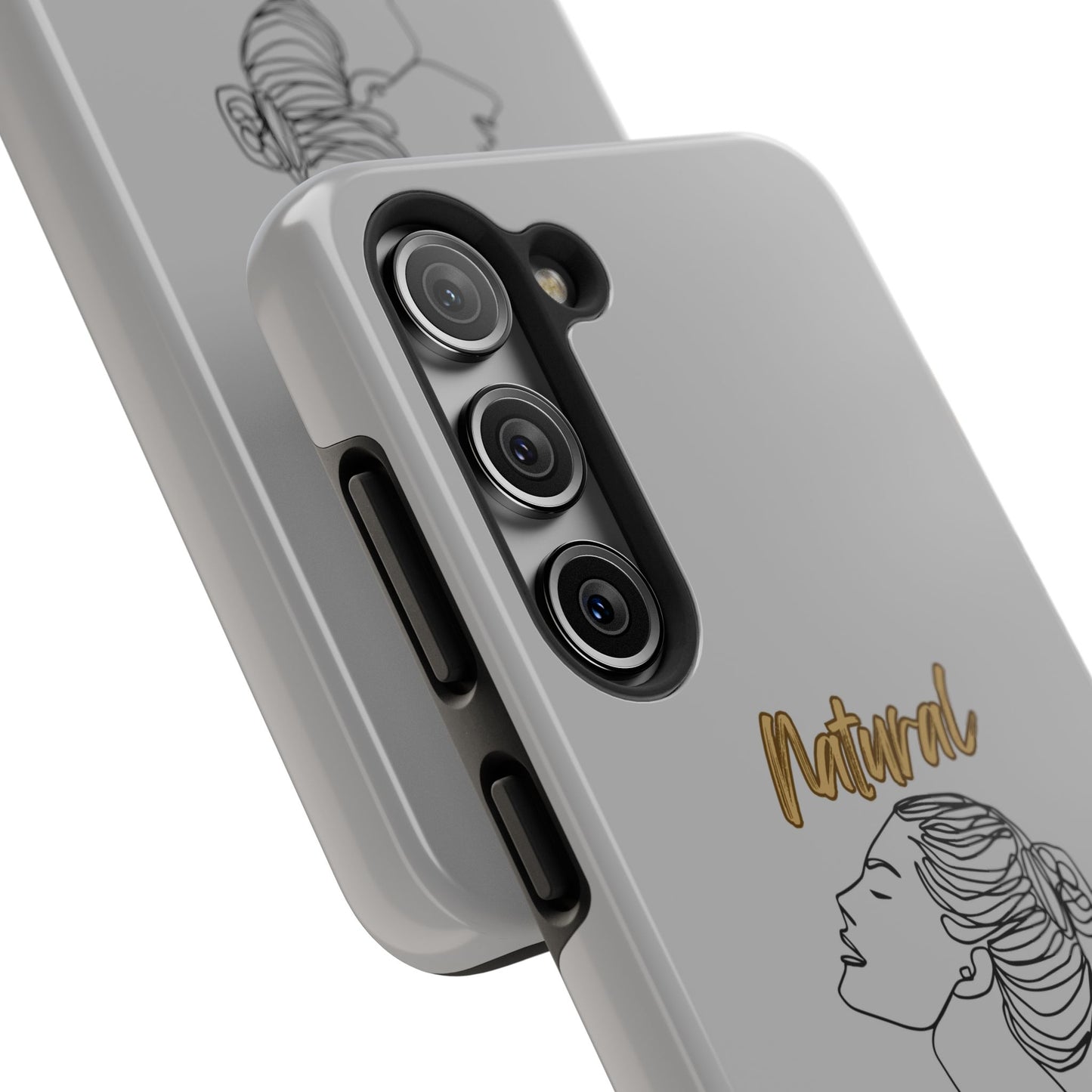 Natural Woman Wet Bun (BL) Tough Phone Cases LIGHT GREY