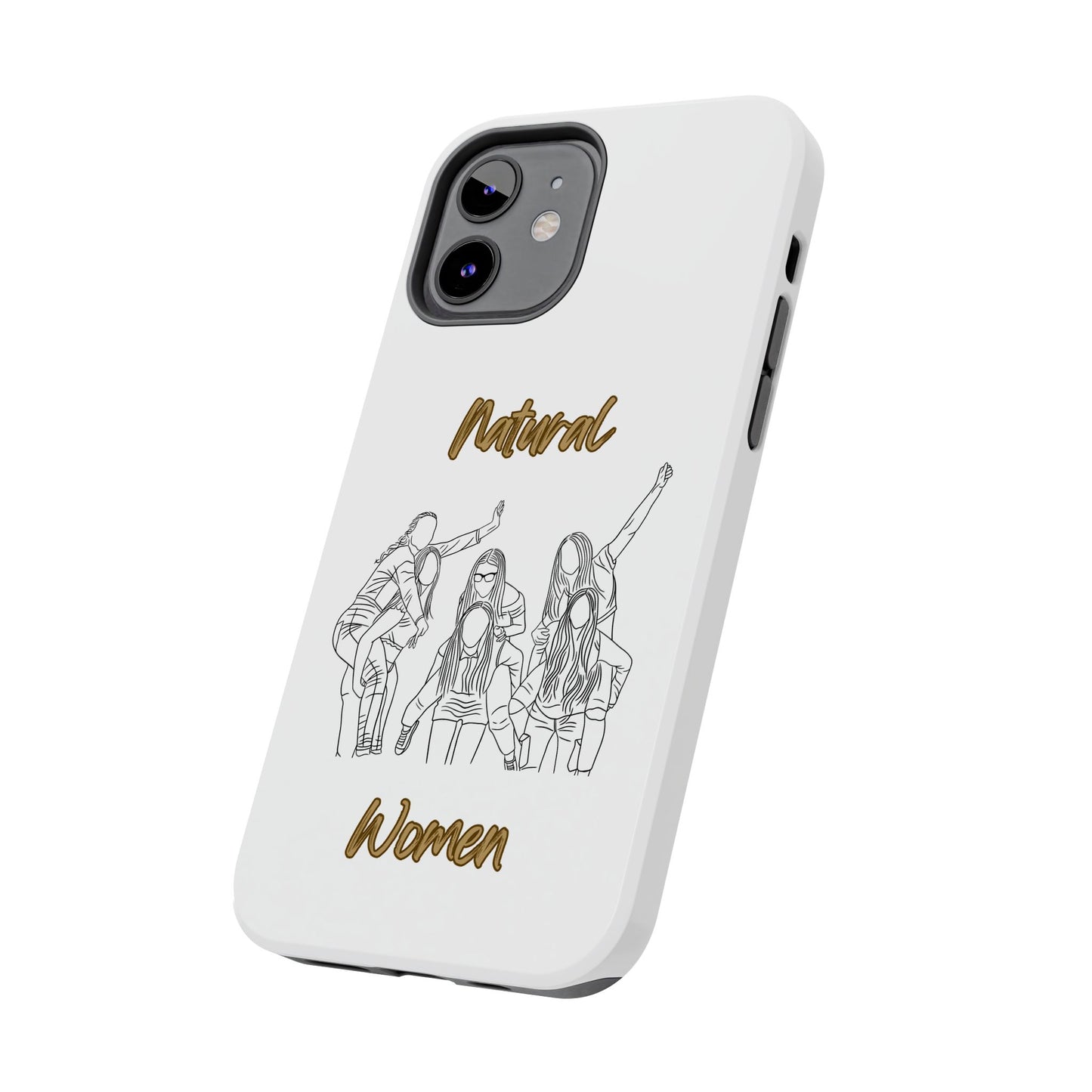 Natural Woman Piggy Back (BL)Tough Phone Cases WHITE