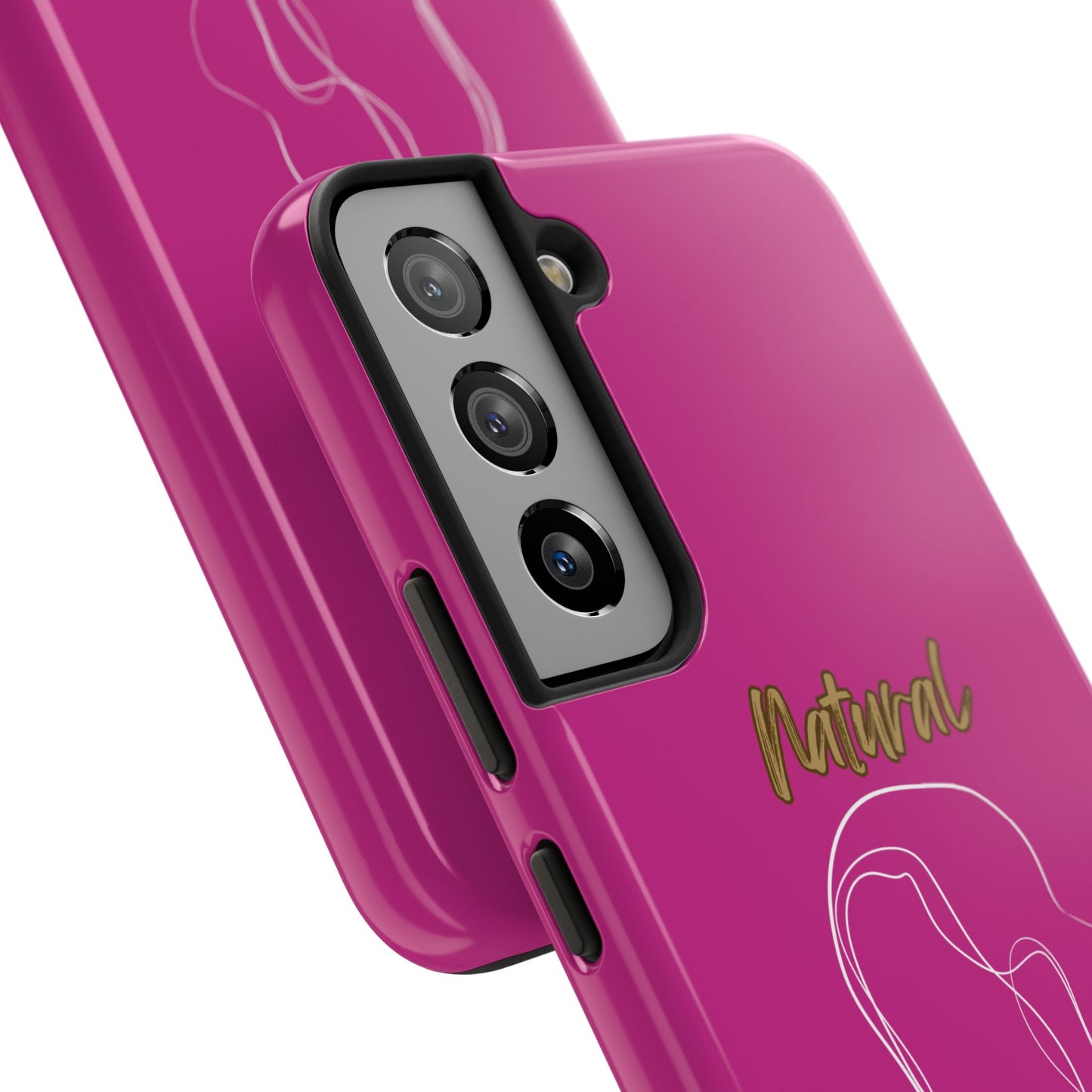 Natural Woman Hanging Hair (WL) Tough Phone Cases PINK