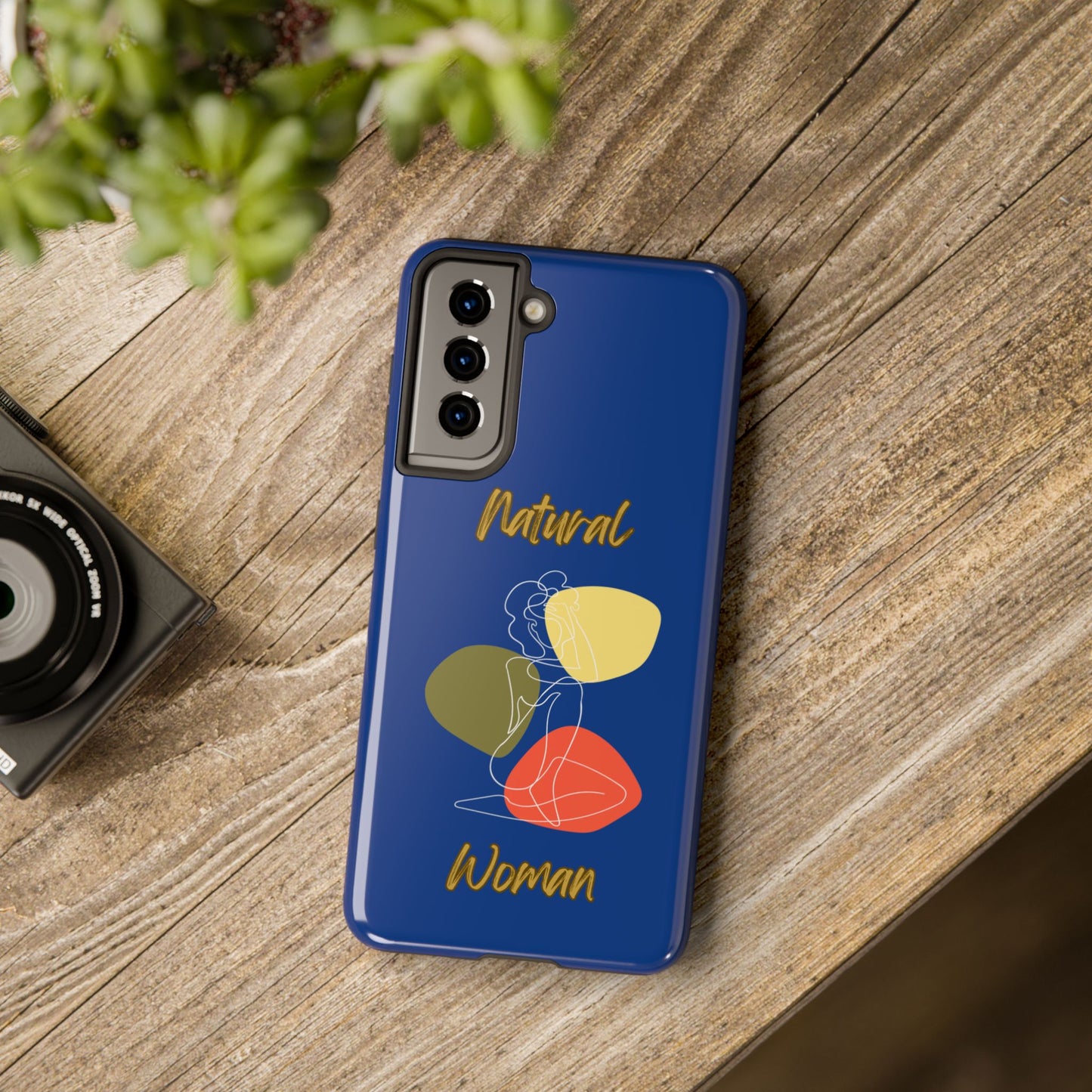 Natural Woman Colorful Pose (WL)Tough Phone Cases DARK BLUE