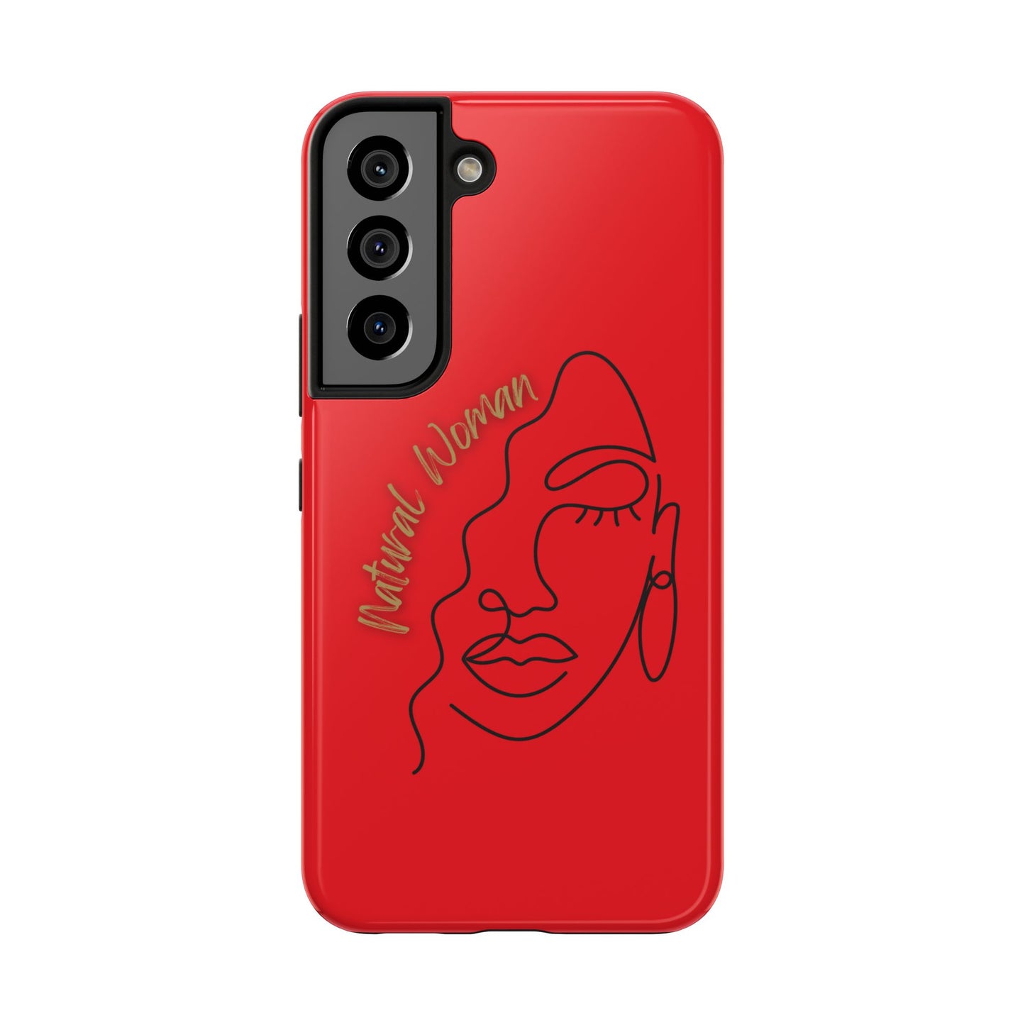 Natural Woman Half Face (BL)Tough Phone Case RED