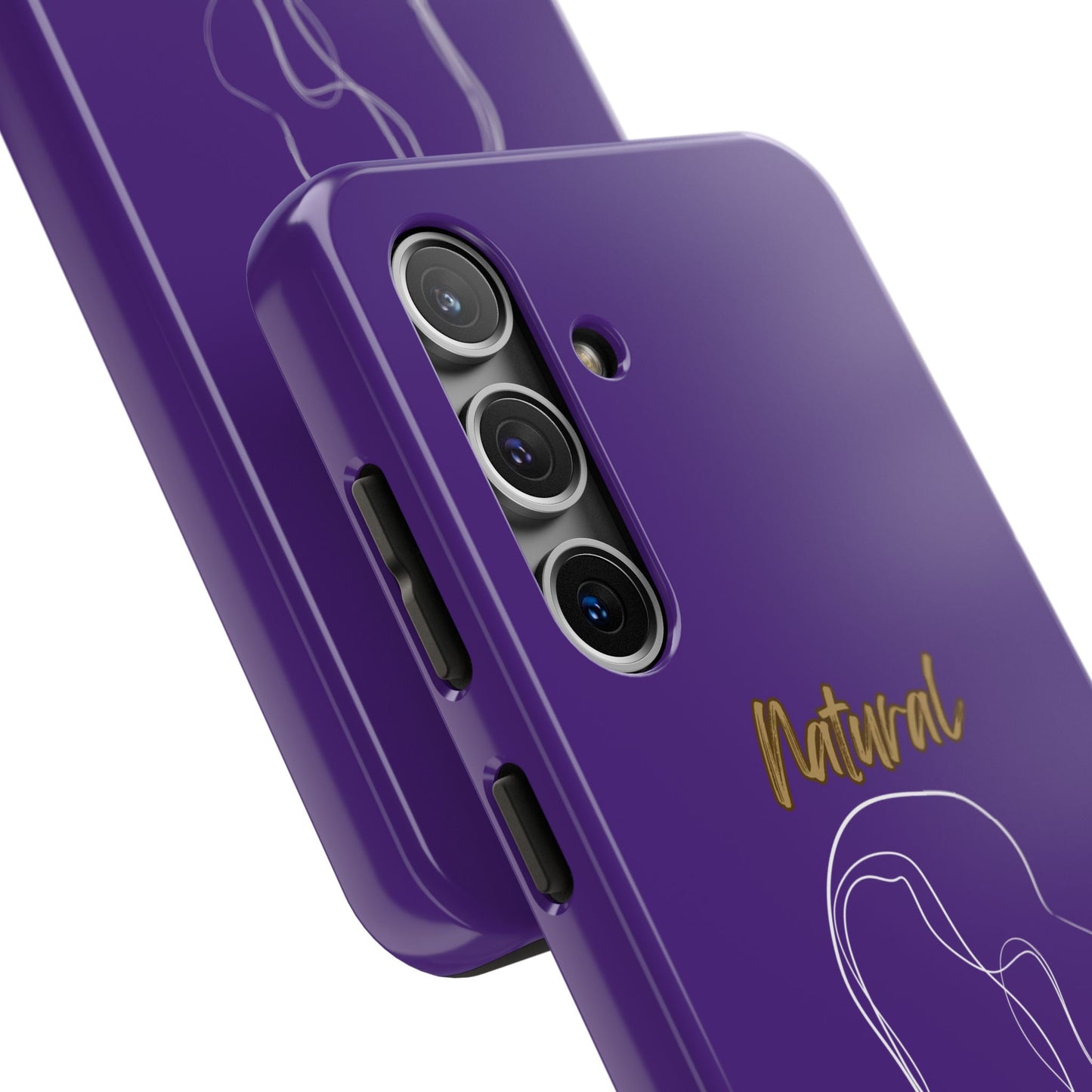 Natural Woman Hanging Hair (WL) Tough Phone Cases PURPLE