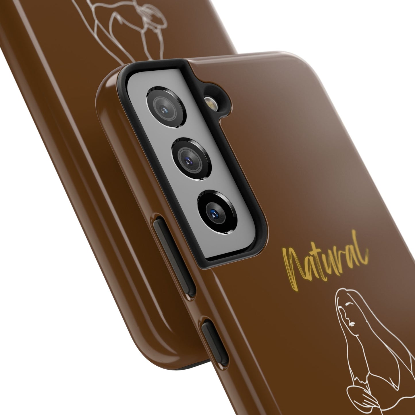 Natural Woman Full Beauty (WL)Tough Phone Cases BROWN