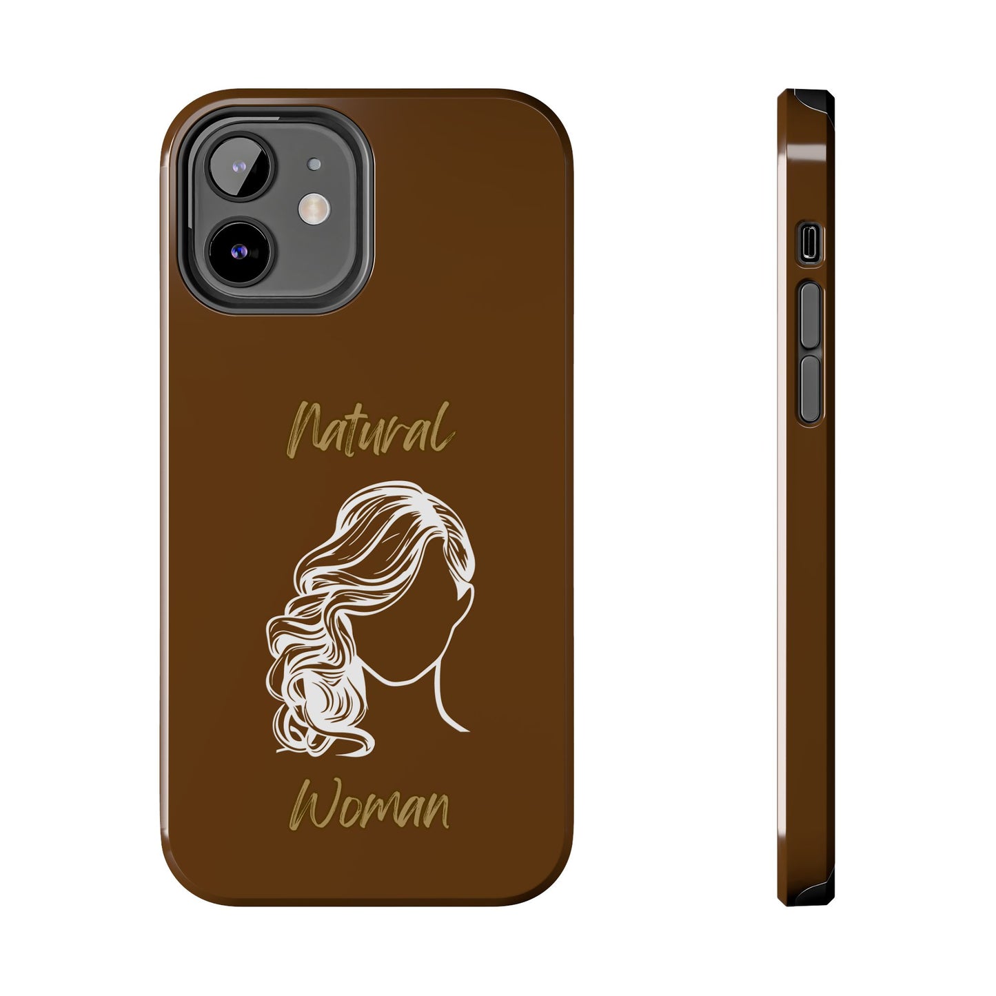 Natural Woman Long Curl (WL)Tough Phone Cases BROWN