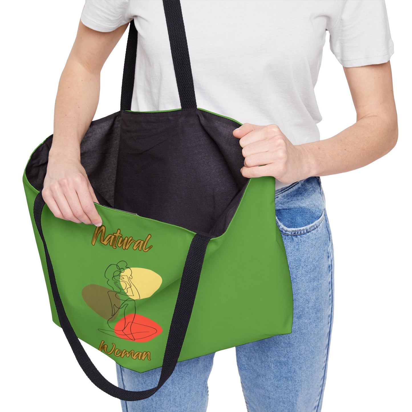 Natural Woman Colorful Pose (BL) Weekender Tote Bag GREEN