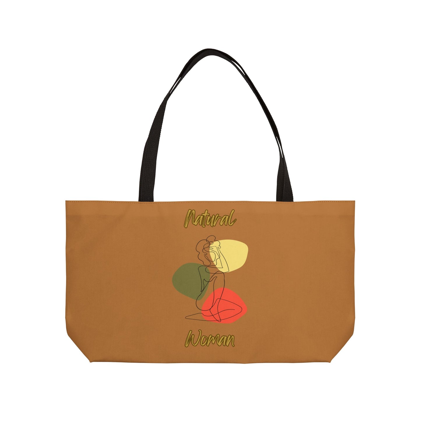 Natural Woman Colorful Pose (BL) Weekender Tote Bag LIGHT BROWN