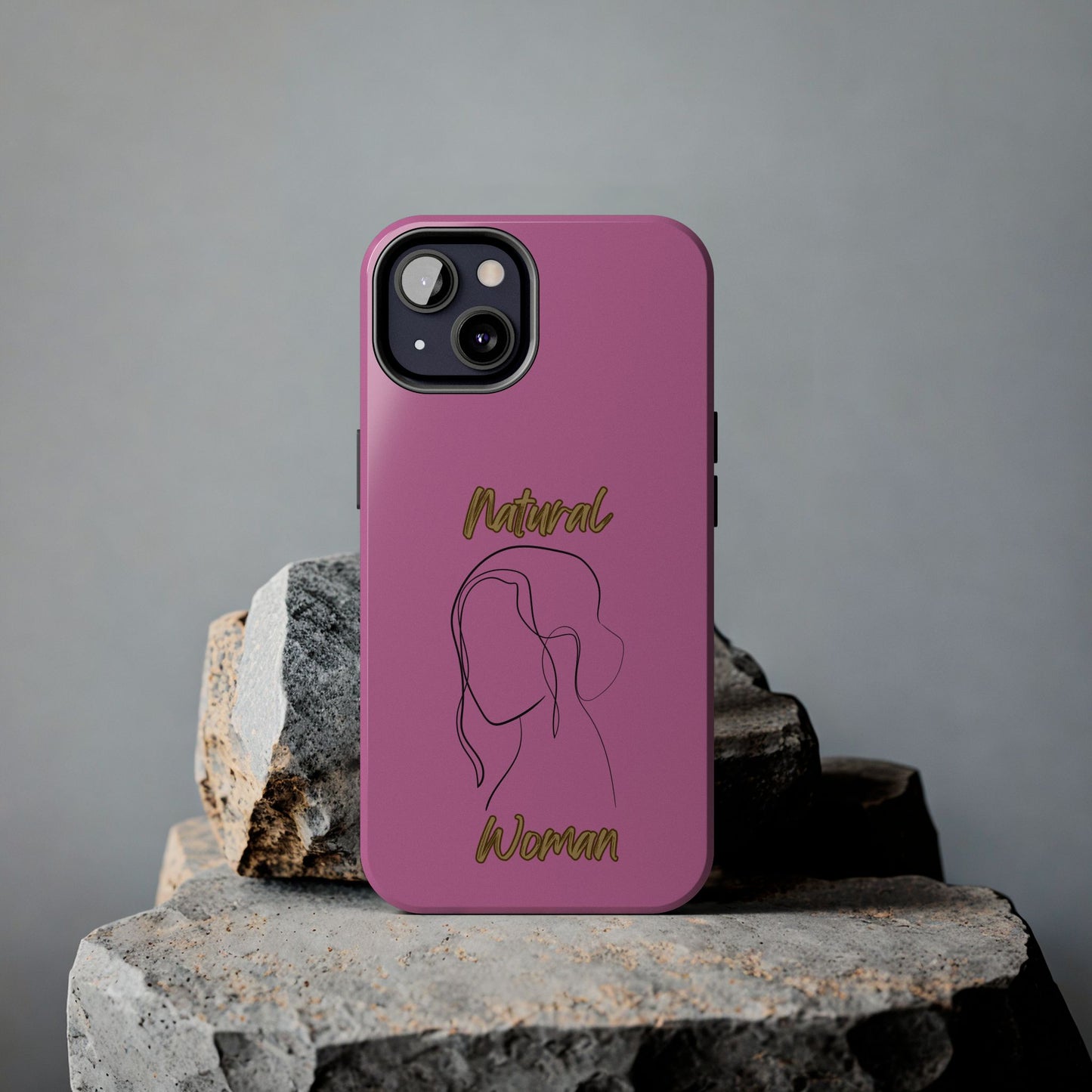Natural Woman Hanging Hair (BL) Tough Phone Cases LIGHT PINK