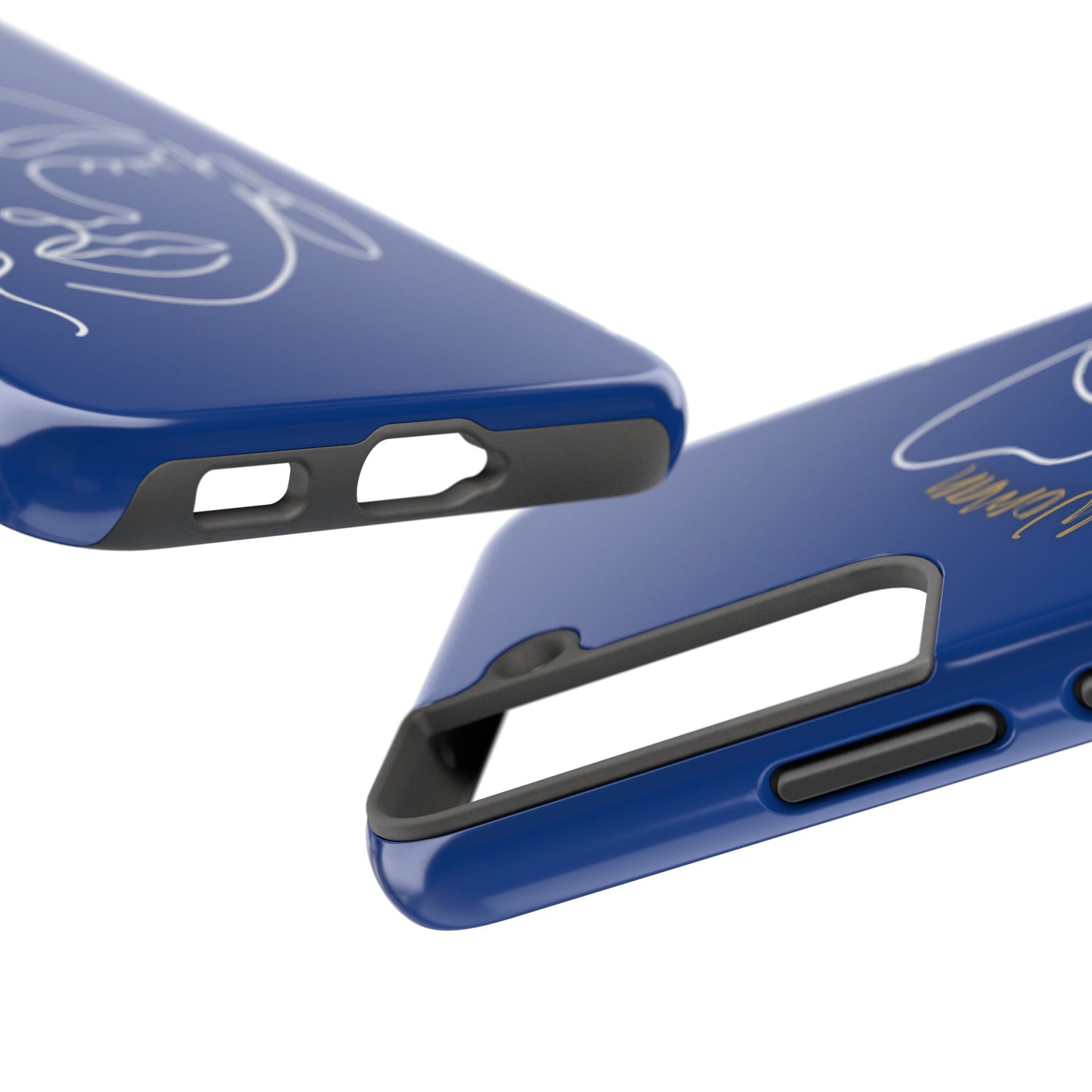 Natural Woman Half Face (WL)Tough Phone Case DARK BLUE