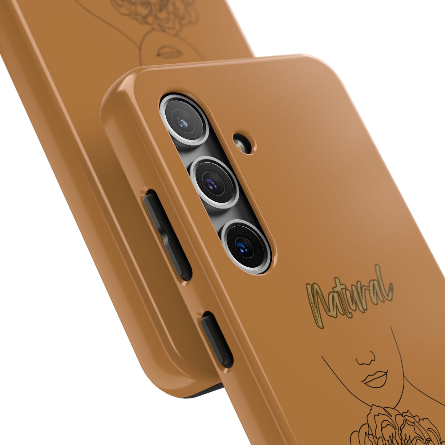 Natural Woman Kissed Flower (BL)Tough Phone Cases LIGHT BROWN