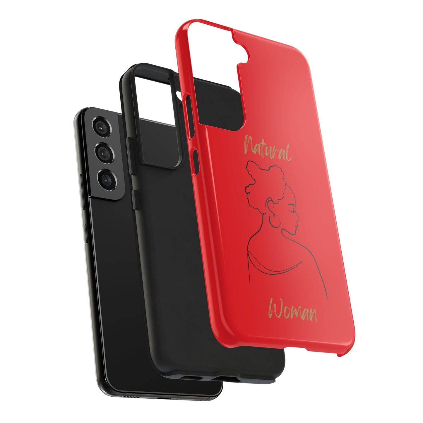 Natural Woman Twists (BL) Tough Phone Case RED