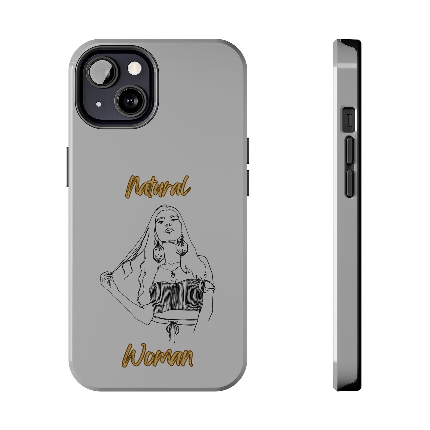 Natural Woman Thinking (BL)Tough Phone Cases LIGHT GREY