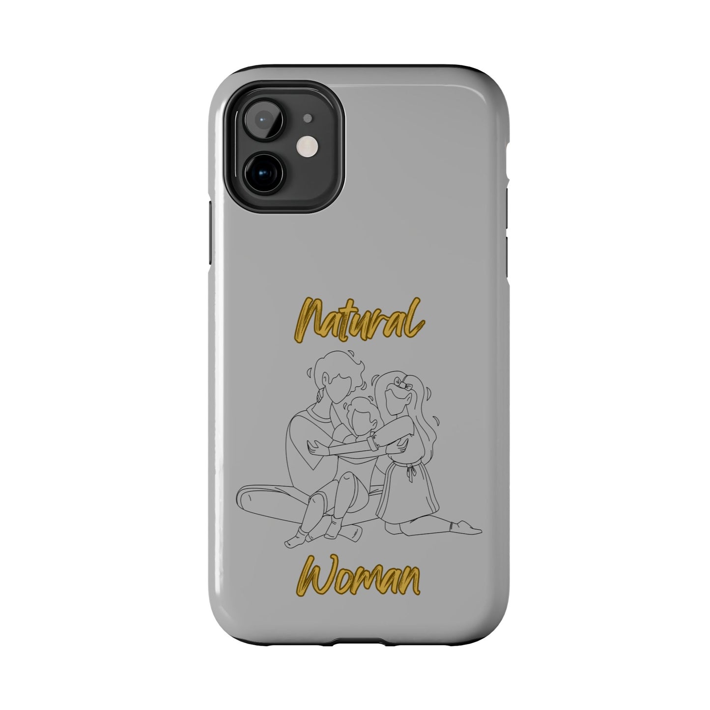 Natural Woman Bear Hugs (BL) Tough Phone Cases LIGHT GREY