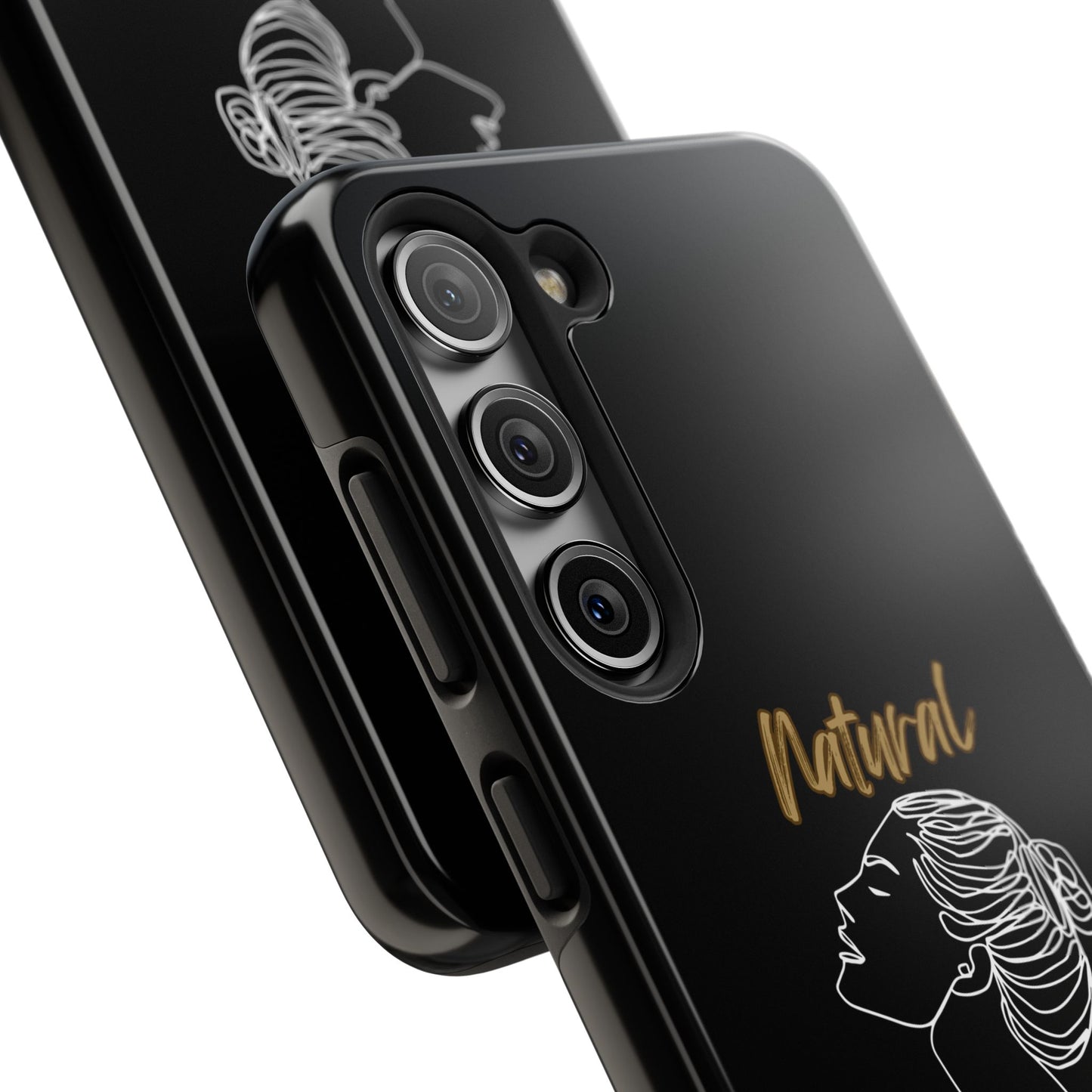 Natural Woman Wet Bun (WL) Tough Phone Cases BLACK