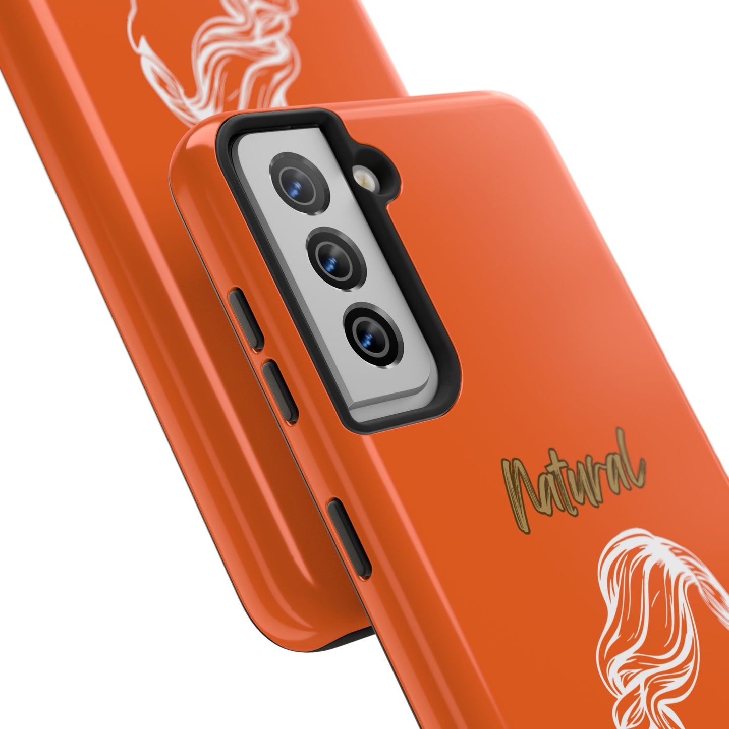 Natural Woman Long Curl (WL)Tough Phone Cases ORANGE