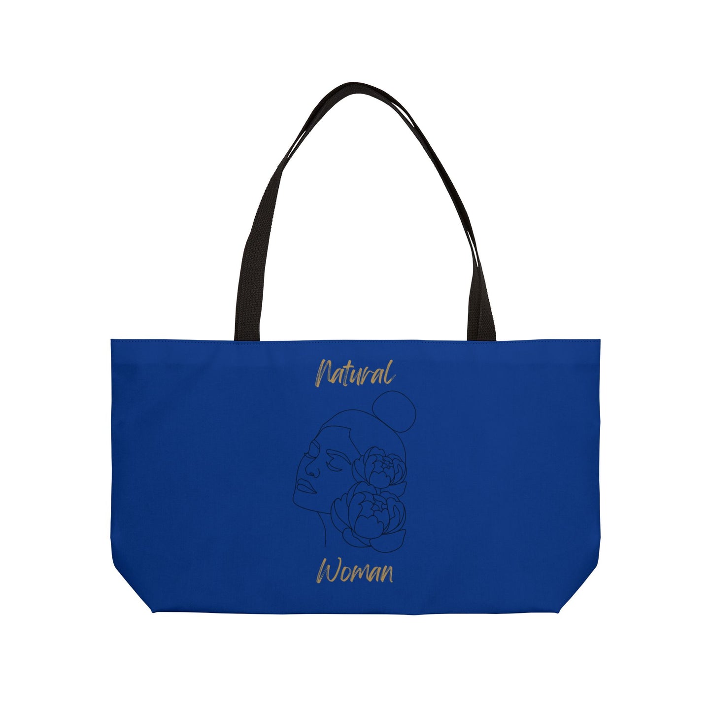 Natural Woman Bun Flower (BL) Weekender Tote Bag DARK BLUE
