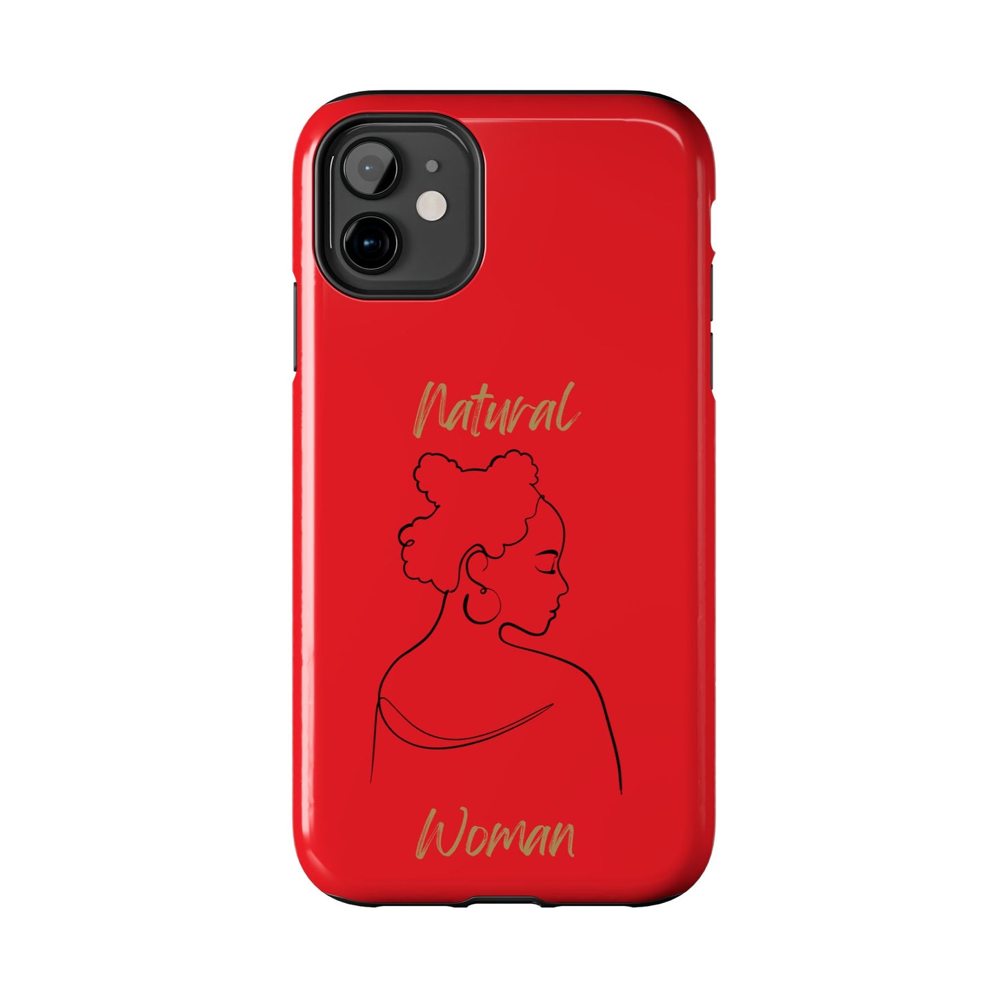 Natural Woman Twists (BL) Tough Phone Case RED