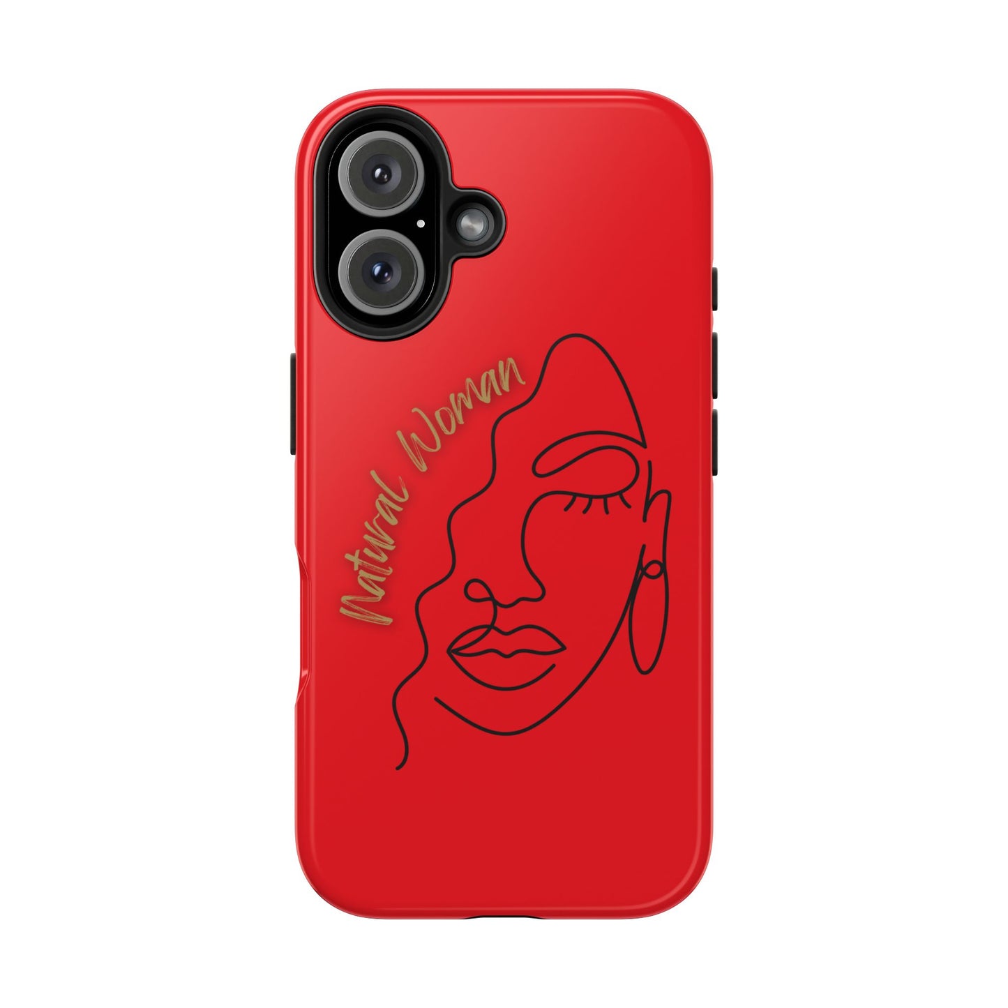 Natural Woman Half Face (BL)Tough Phone Case RED