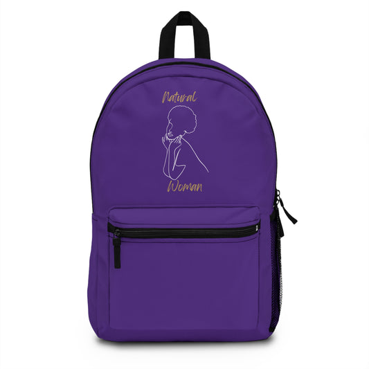 Natural Woman Cute Afro (WL) Backpack PURPLE