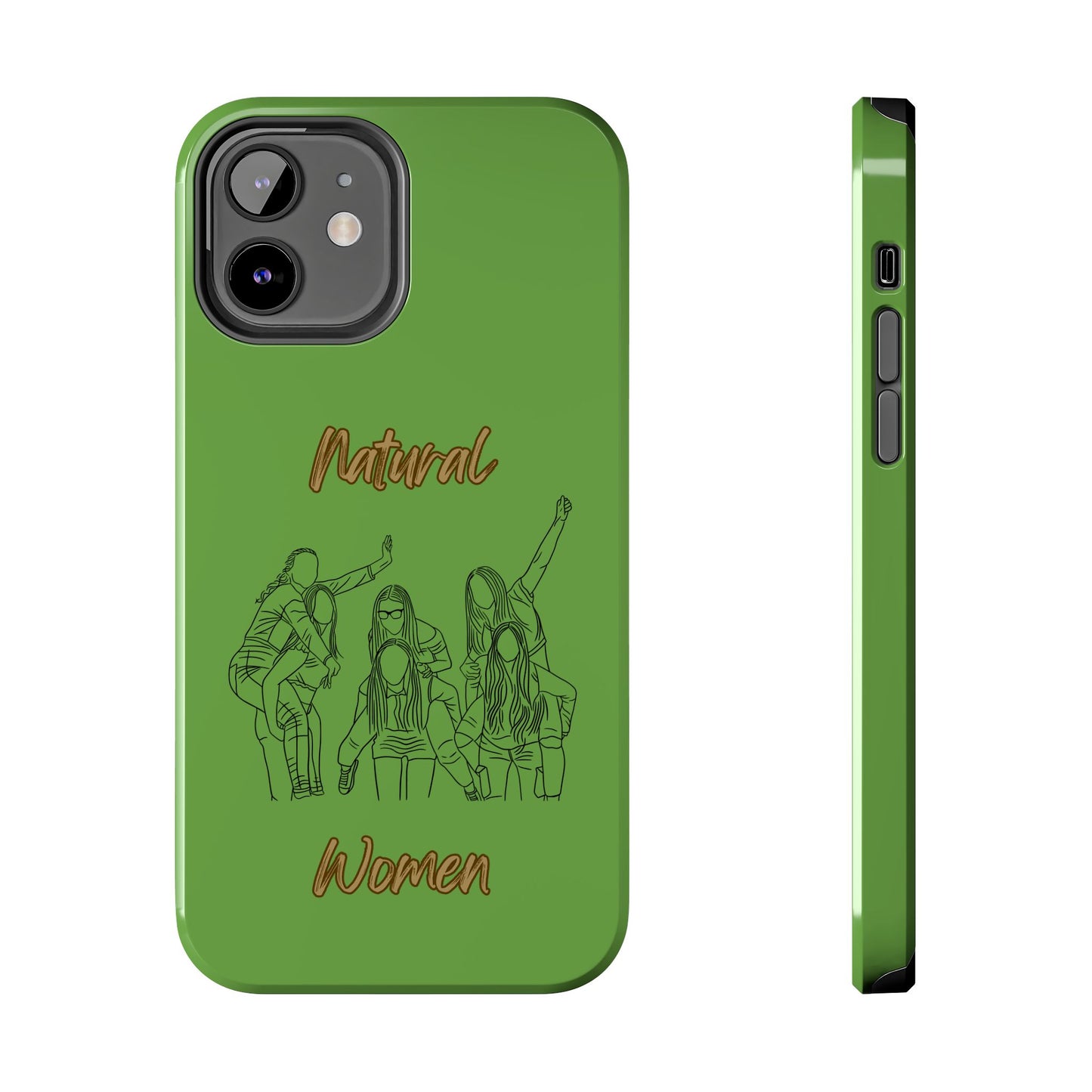 Natural Woman Piggy Back (BL)Tough Phone Cases GREEN