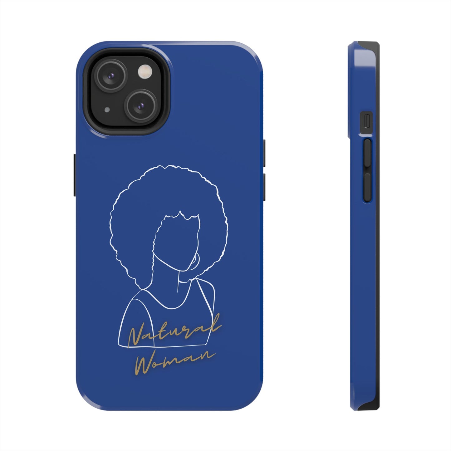 Natural Woman Afro (WL)Tough Phone Cases DARK BLUE