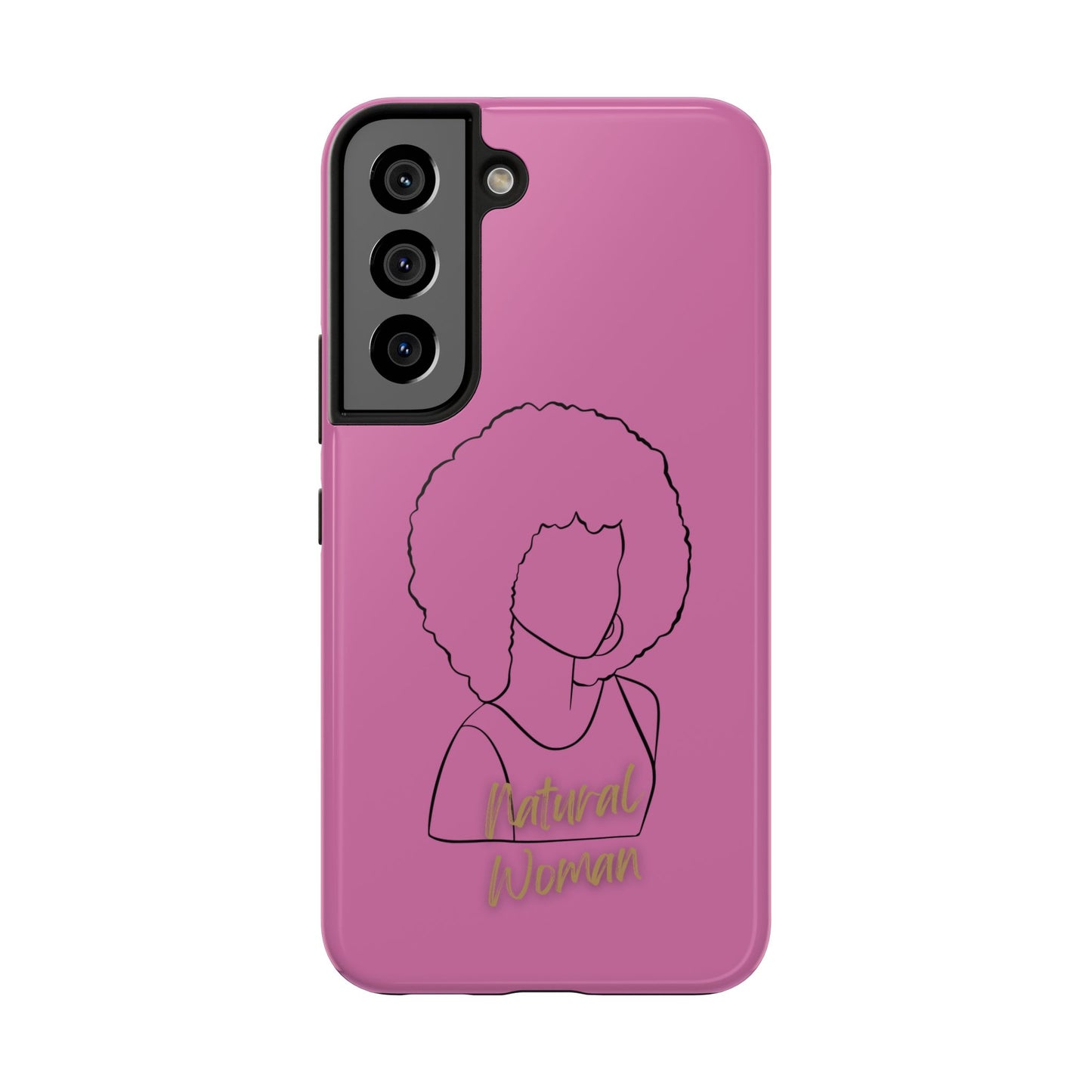 Natural Woman Afro (BL)Tough Phone Cases LIGHT PINK